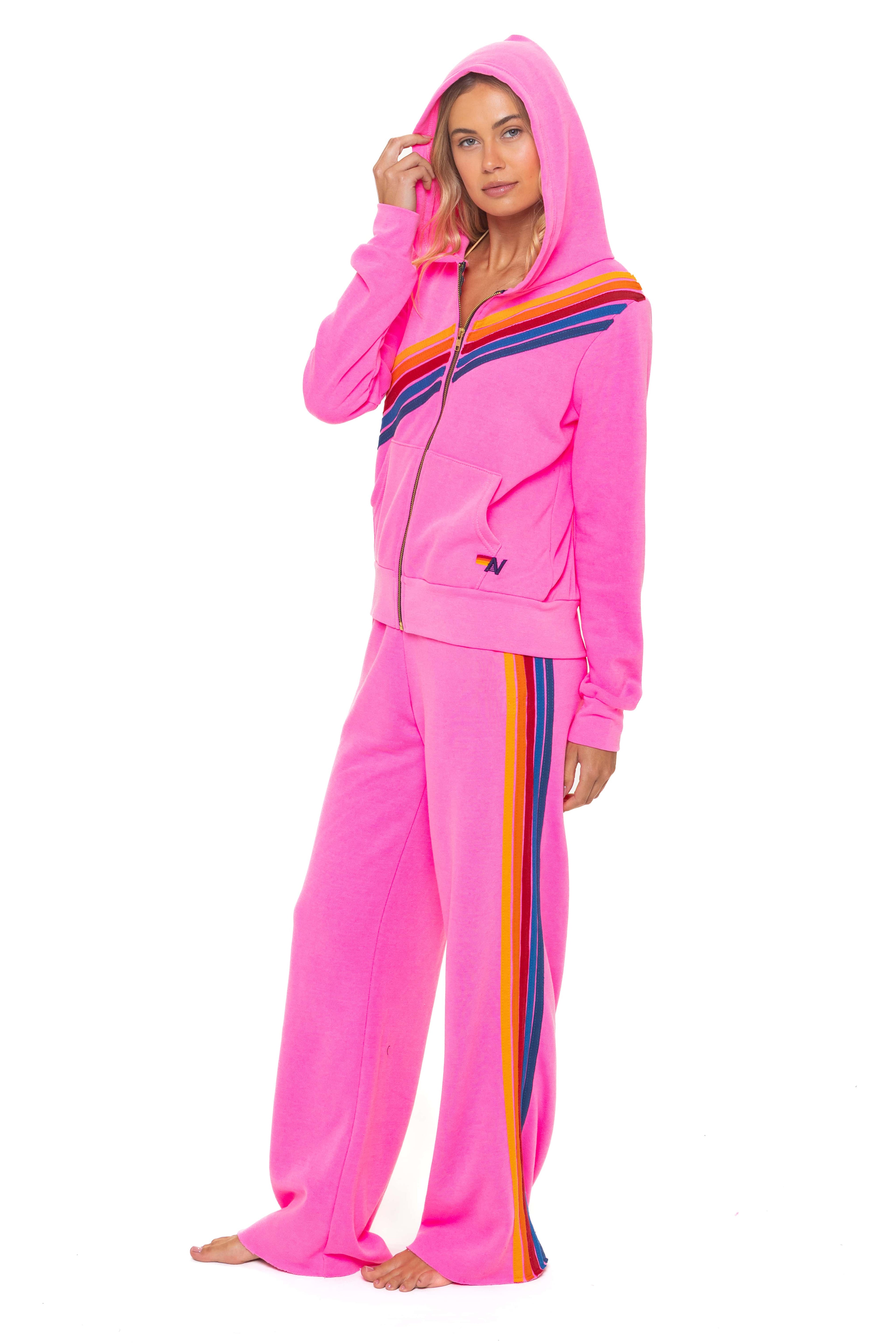 DISCO ZIP HOODIE - NEON PINK