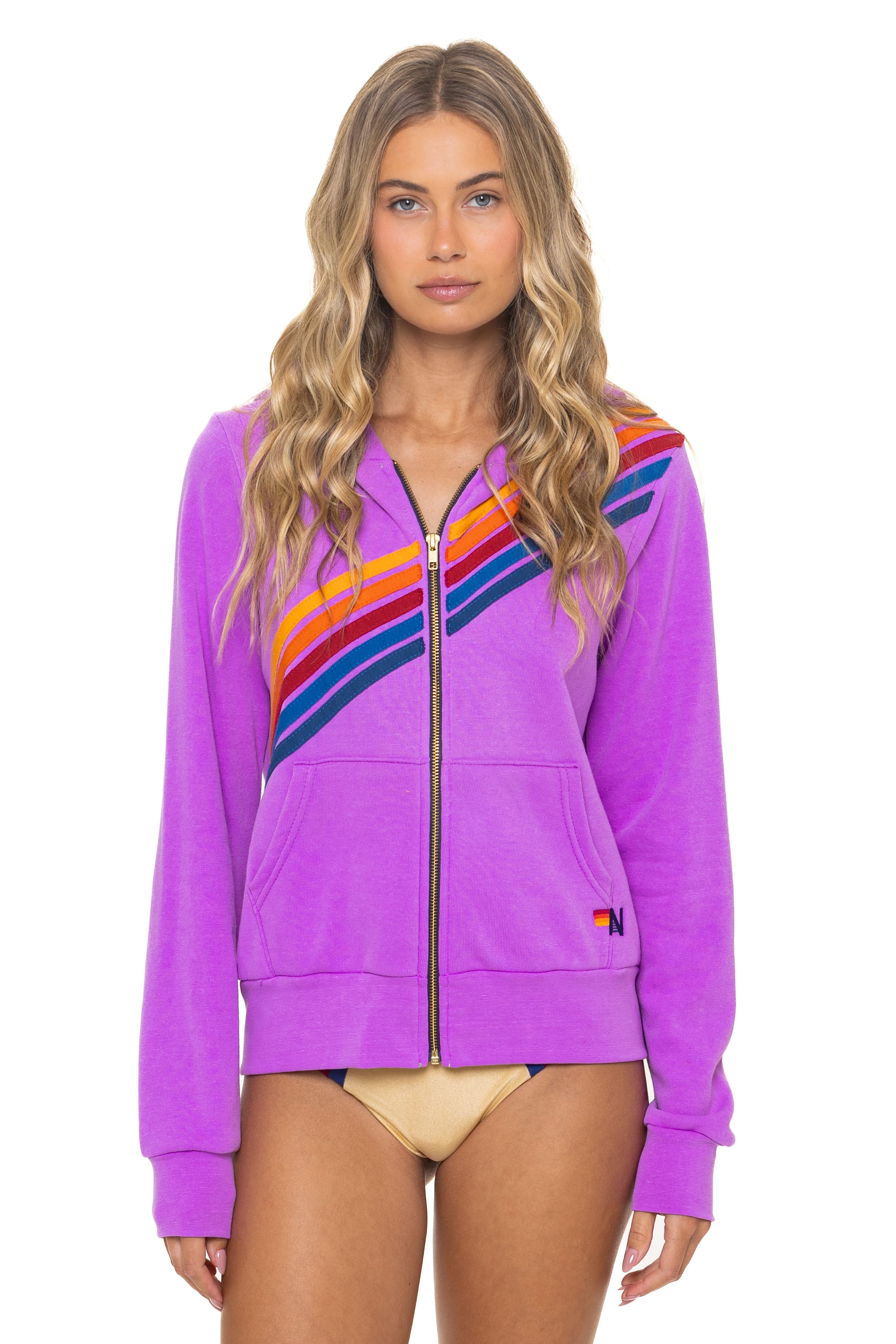 DISCO ZIP HOODIE - NEON PURPLE