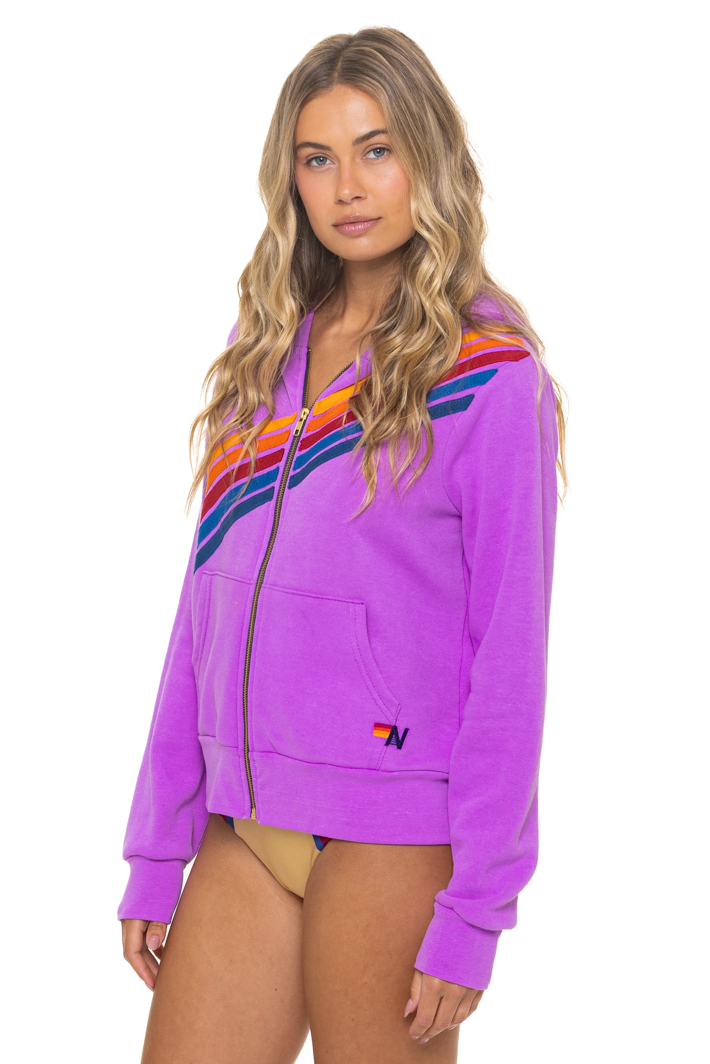 DISCO ZIP HOODIE - NEON PURPLE
