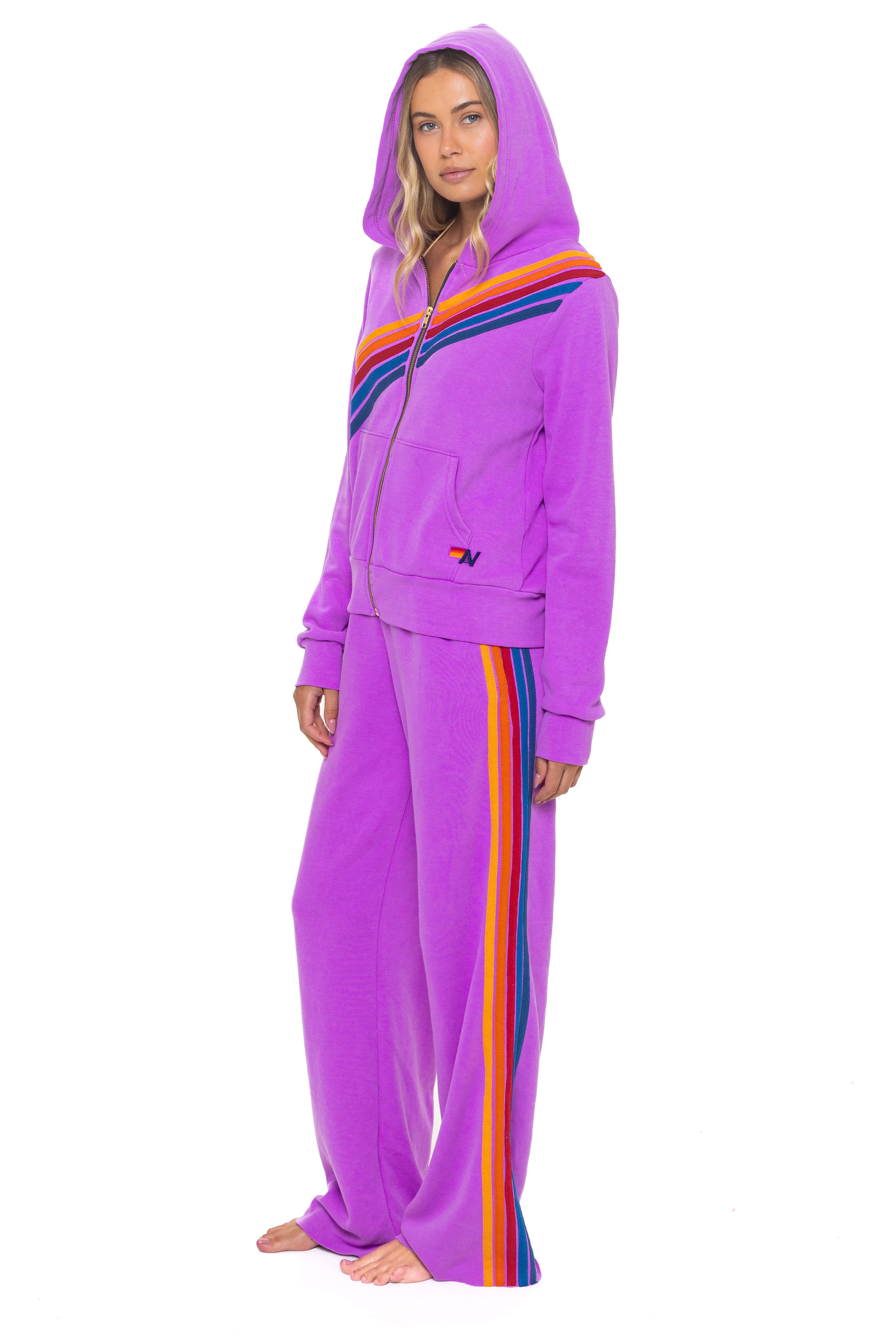 DISCO ZIP HOODIE - NEON PURPLE