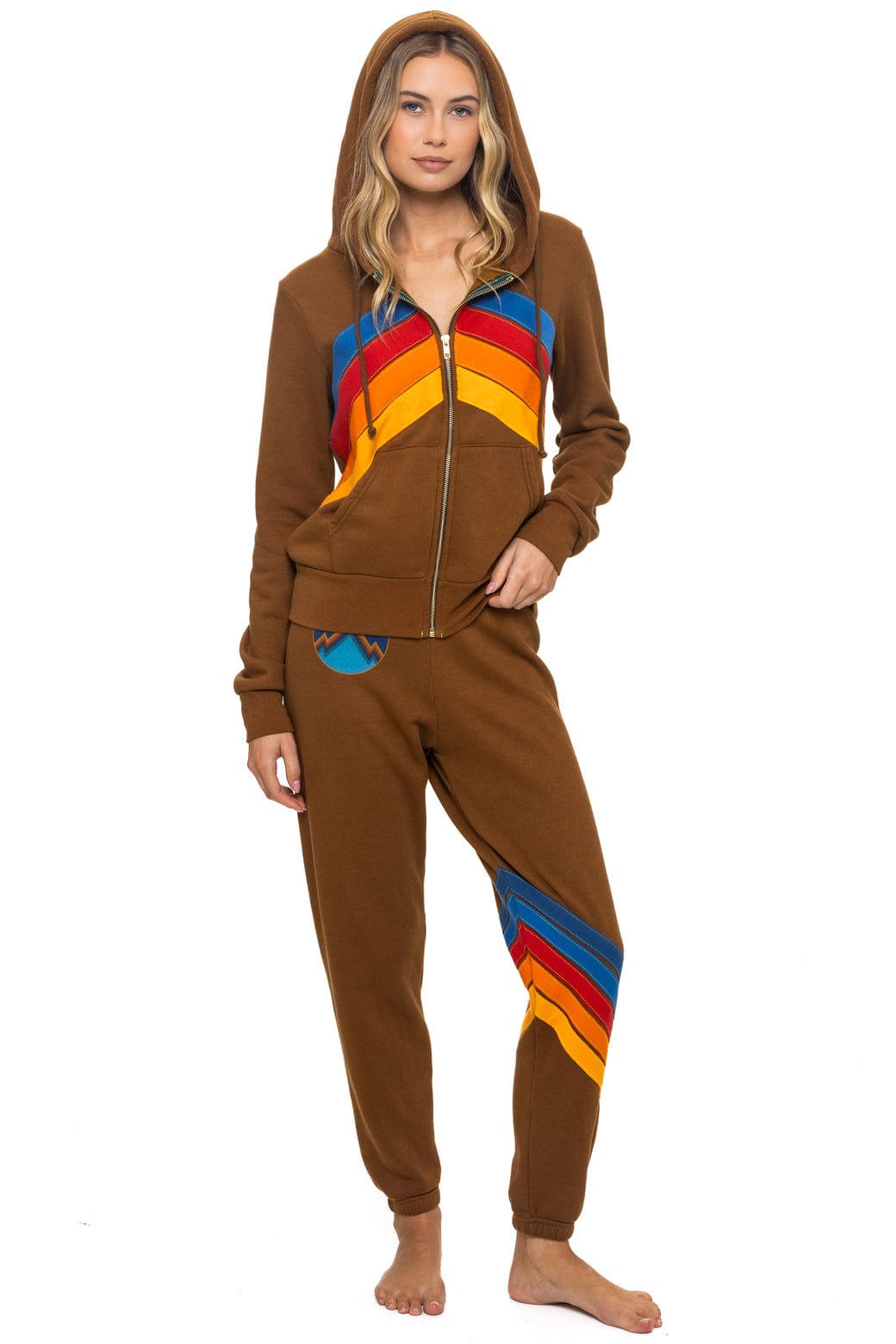 ALL SEASONS CIRCLE CHEVRON SWEATPANTS - CINNAMON