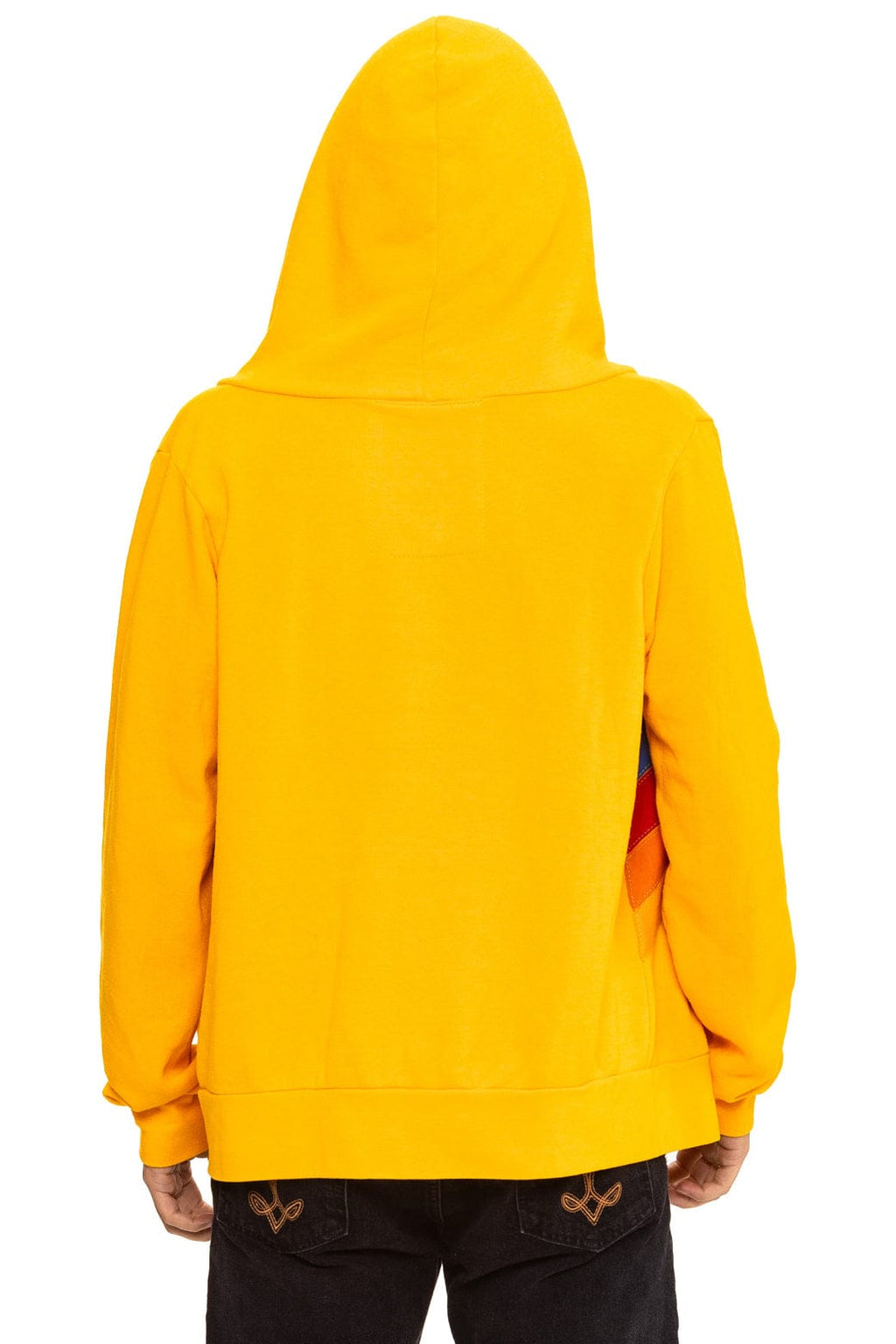 MOUNTAIN STITCH CHEVRON 4 ZIP HOODIE - GOLD