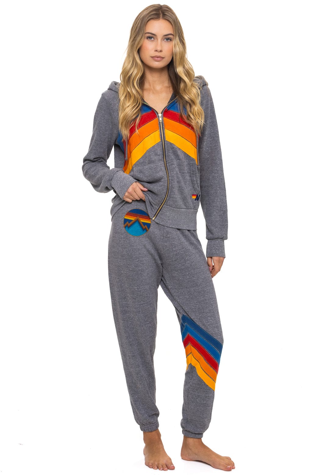 ALL SEASONS CIRCLE CHEVRON SWEATPANTS - HEATHER