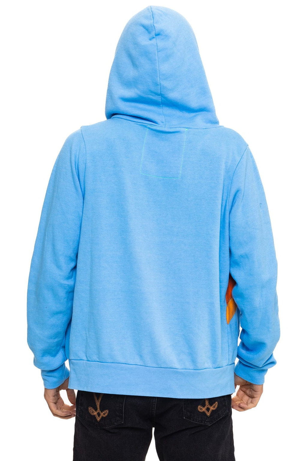 MOUNTAIN STITCH CHEVRON 4 ZIP HOODIE - SKY