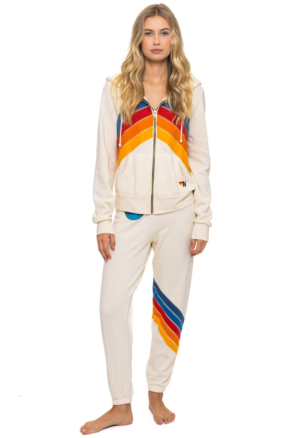 ALL SEASONS CIRCLE CHEVRON SWEATPANTS - VINTAGE WHITE