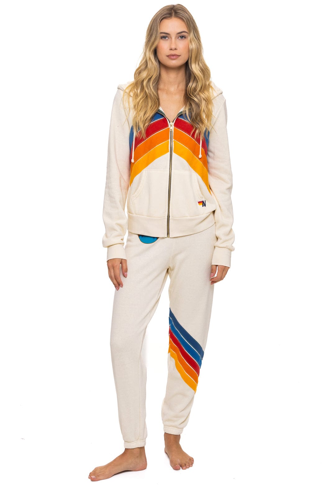 ALL SEASONS CIRCLE CHEVRON SWEATPANTS - VINTAGE WHITE