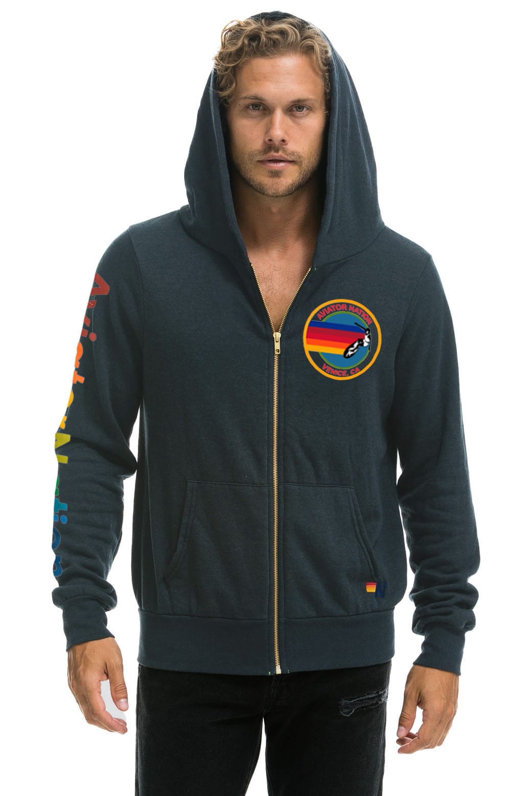 AVIATOR NATION VENICE HOODIE - CHARCOAL