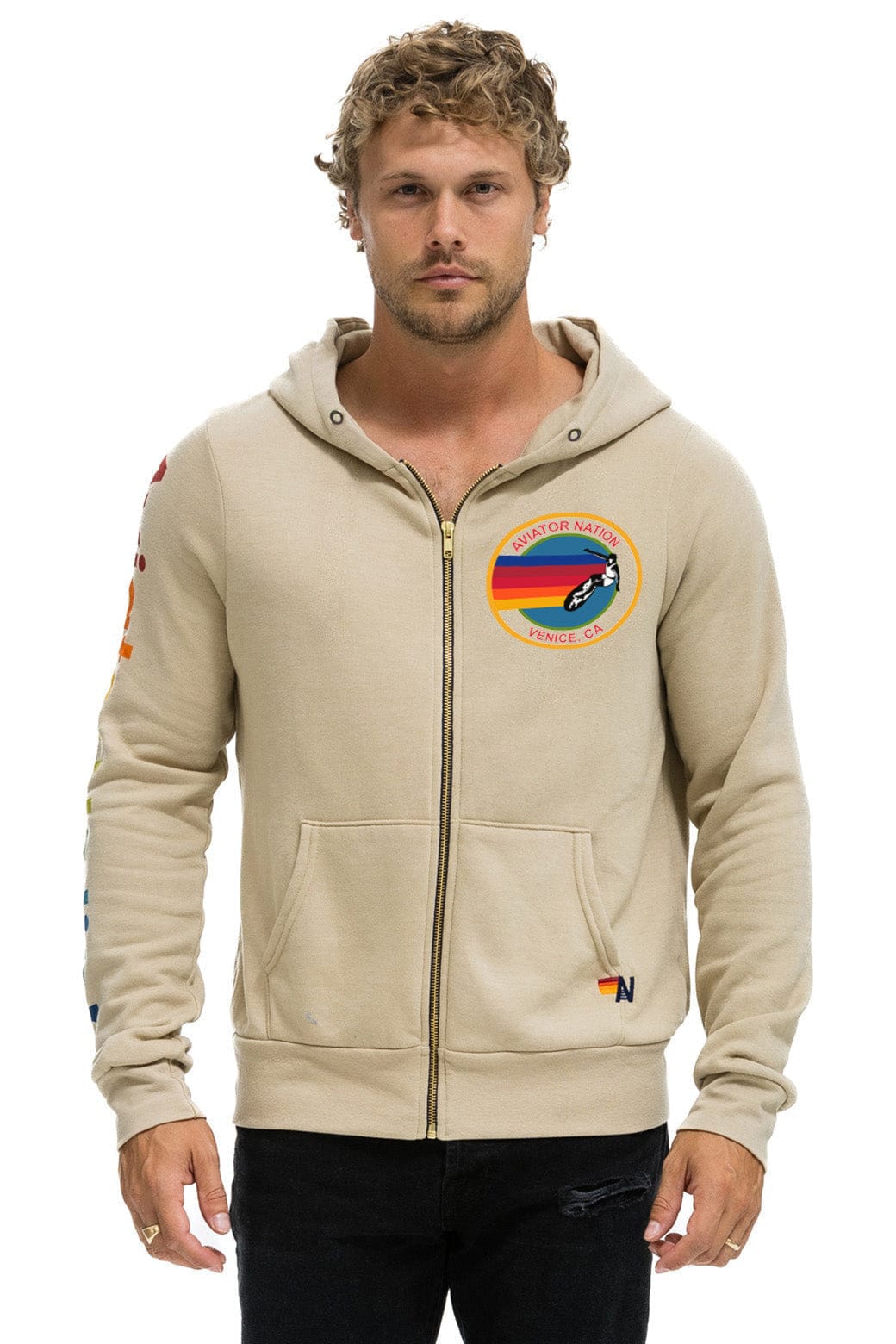AVIATOR NATION VENICE HOODIE - SAND