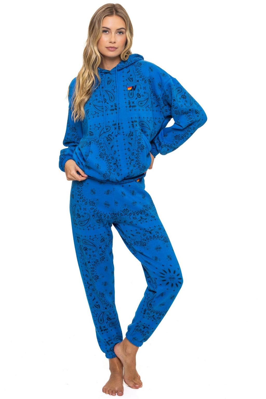BANDANA RELAXED PULLOVER HOODIE - ADVENTURE BLUE