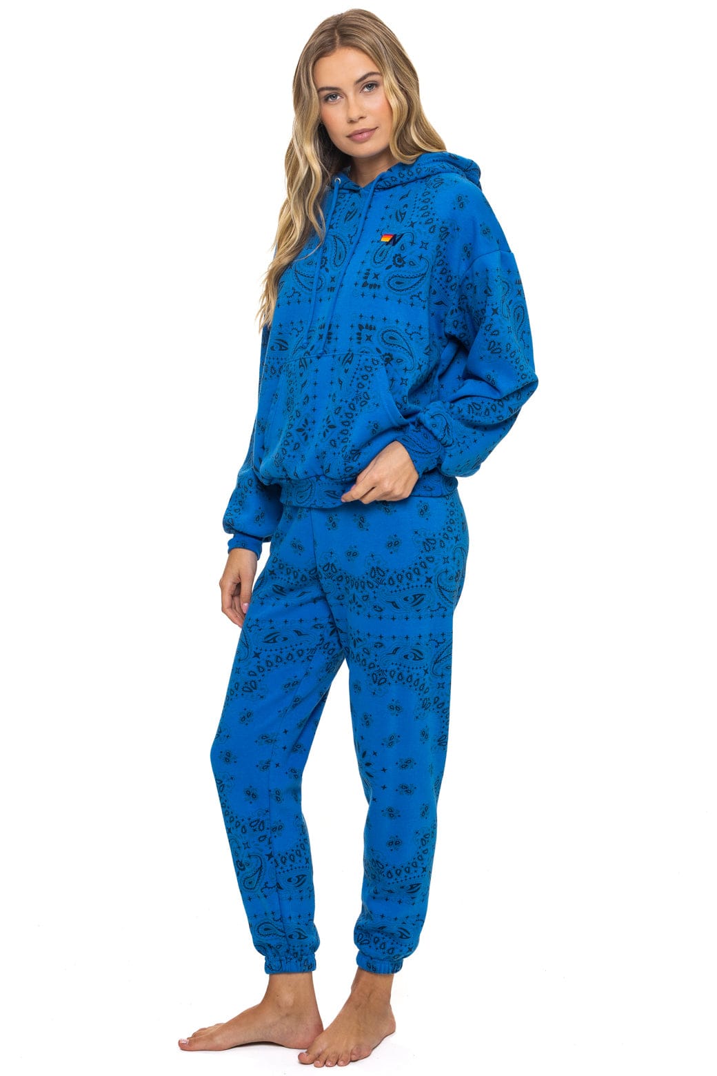 BANDANA RELAXED PULLOVER HOODIE - ADVENTURE BLUE