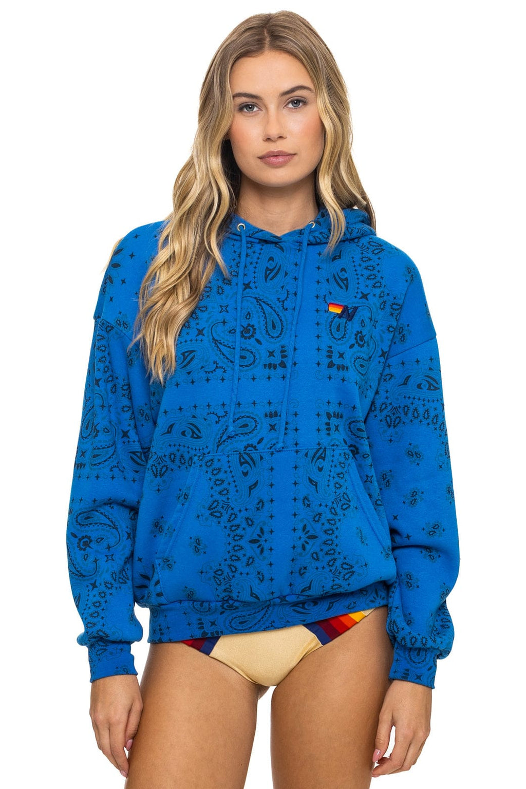 BANDANA RELAXED PULLOVER HOODIE - ADVENTURE BLUE