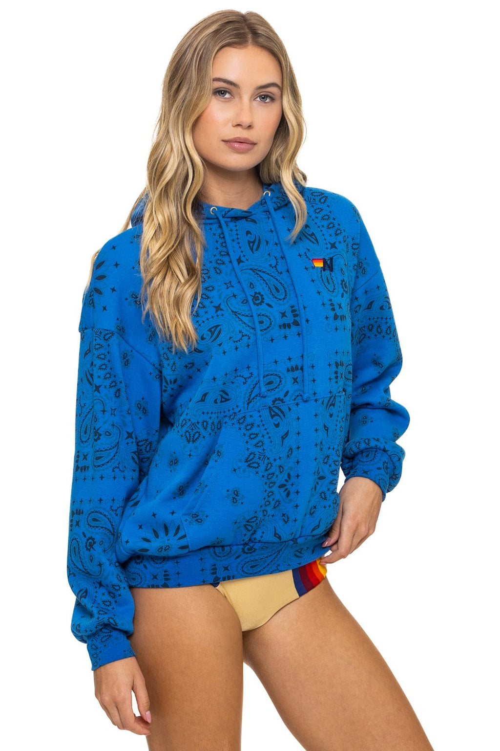 BANDANA RELAXED PULLOVER HOODIE - ADVENTURE BLUE