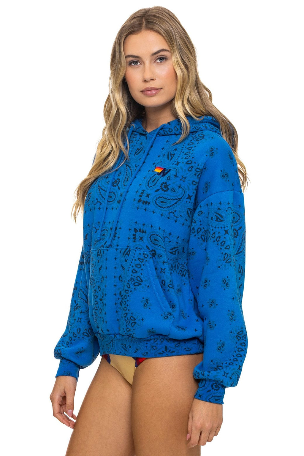 BANDANA RELAXED PULLOVER HOODIE - ADVENTURE BLUE
