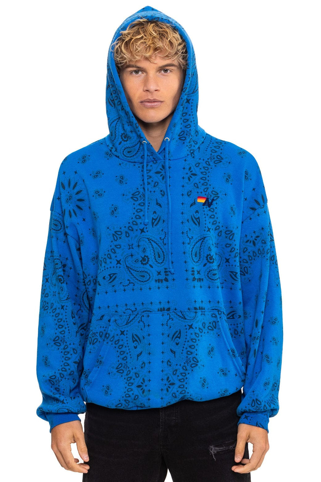 BANDANA RELAXED PULLOVER HOODIE - ADVENTURE BLUE