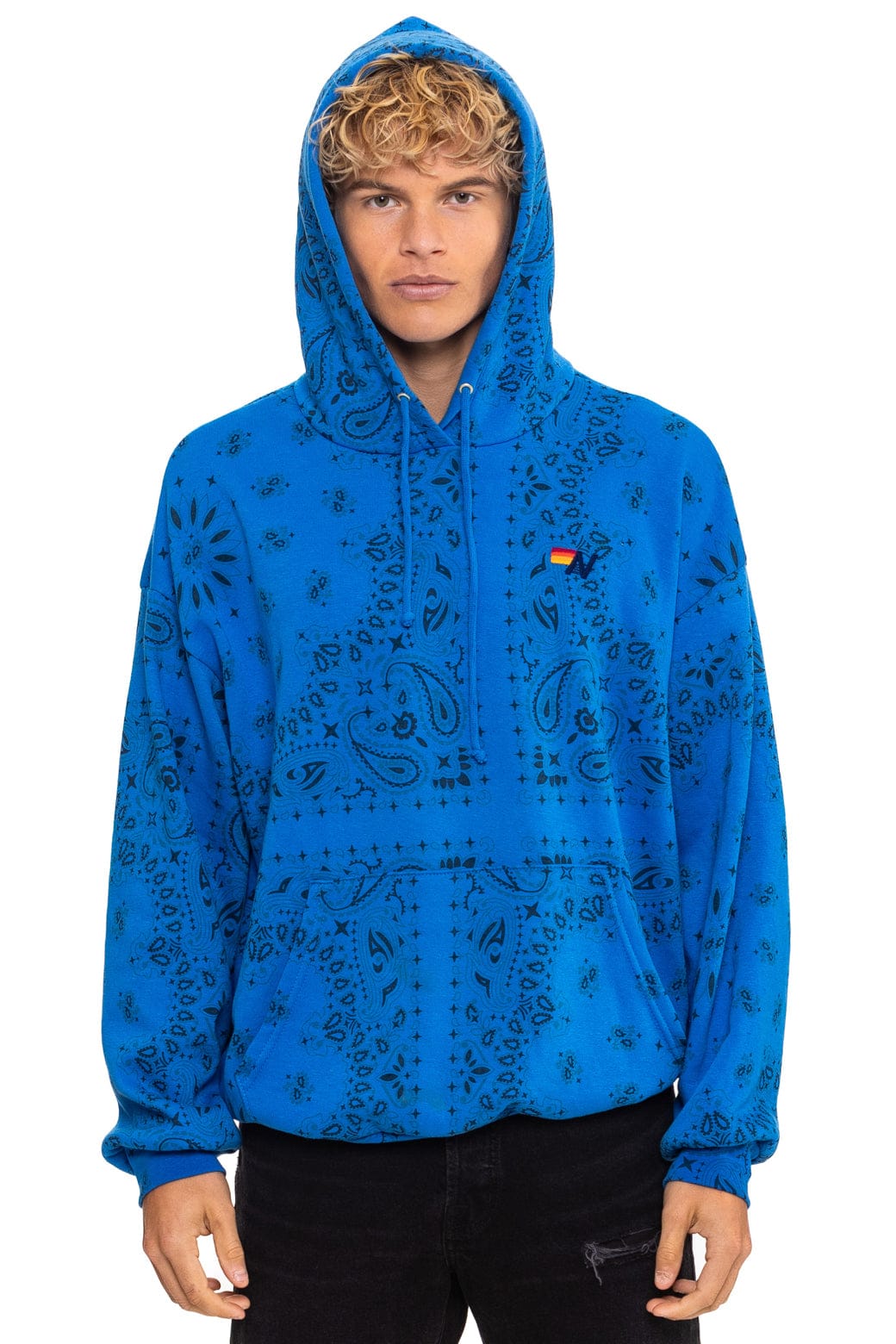 BANDANA RELAXED PULLOVER HOODIE - ADVENTURE BLUE