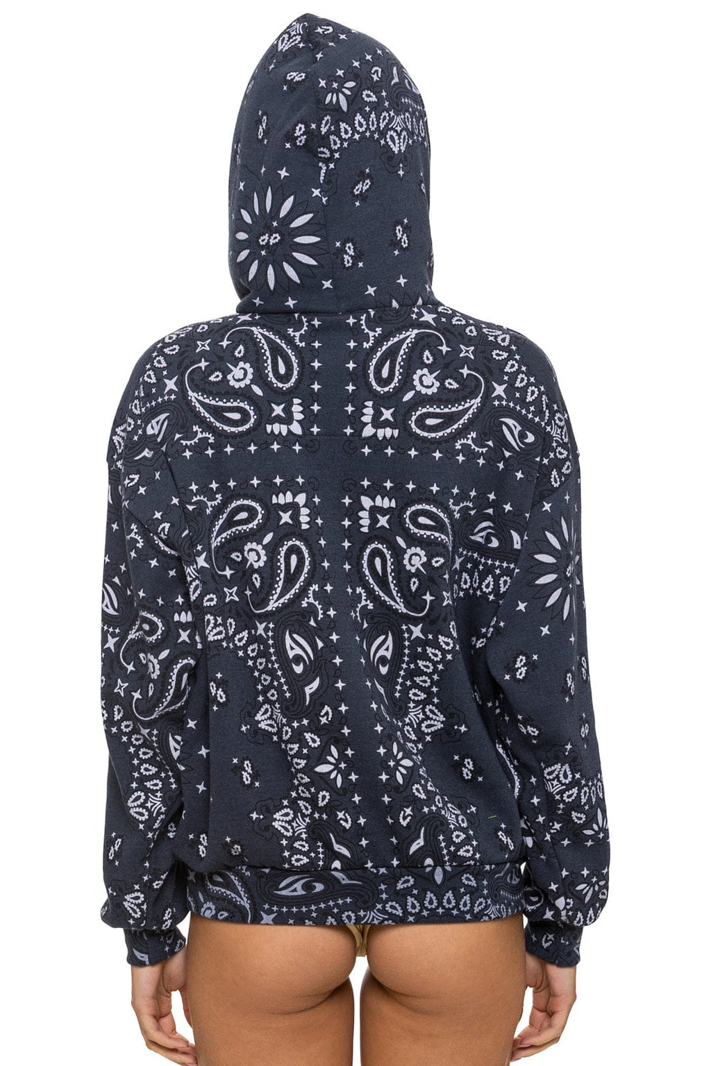 BANDANA RELAXED PULLOVER HOODIE - CHARCOAL