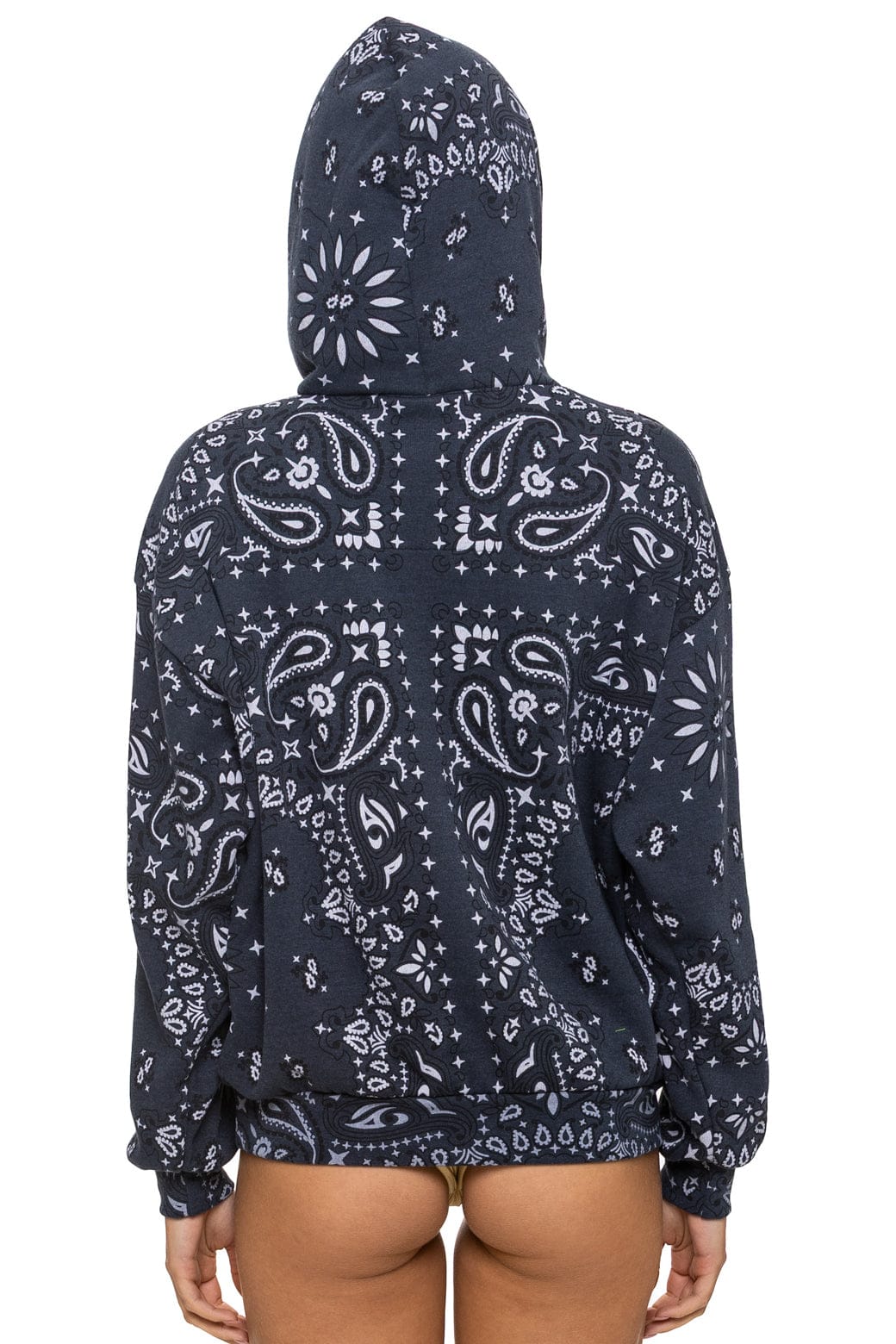 BANDANA RELAXED PULLOVER HOODIE - CHARCOAL