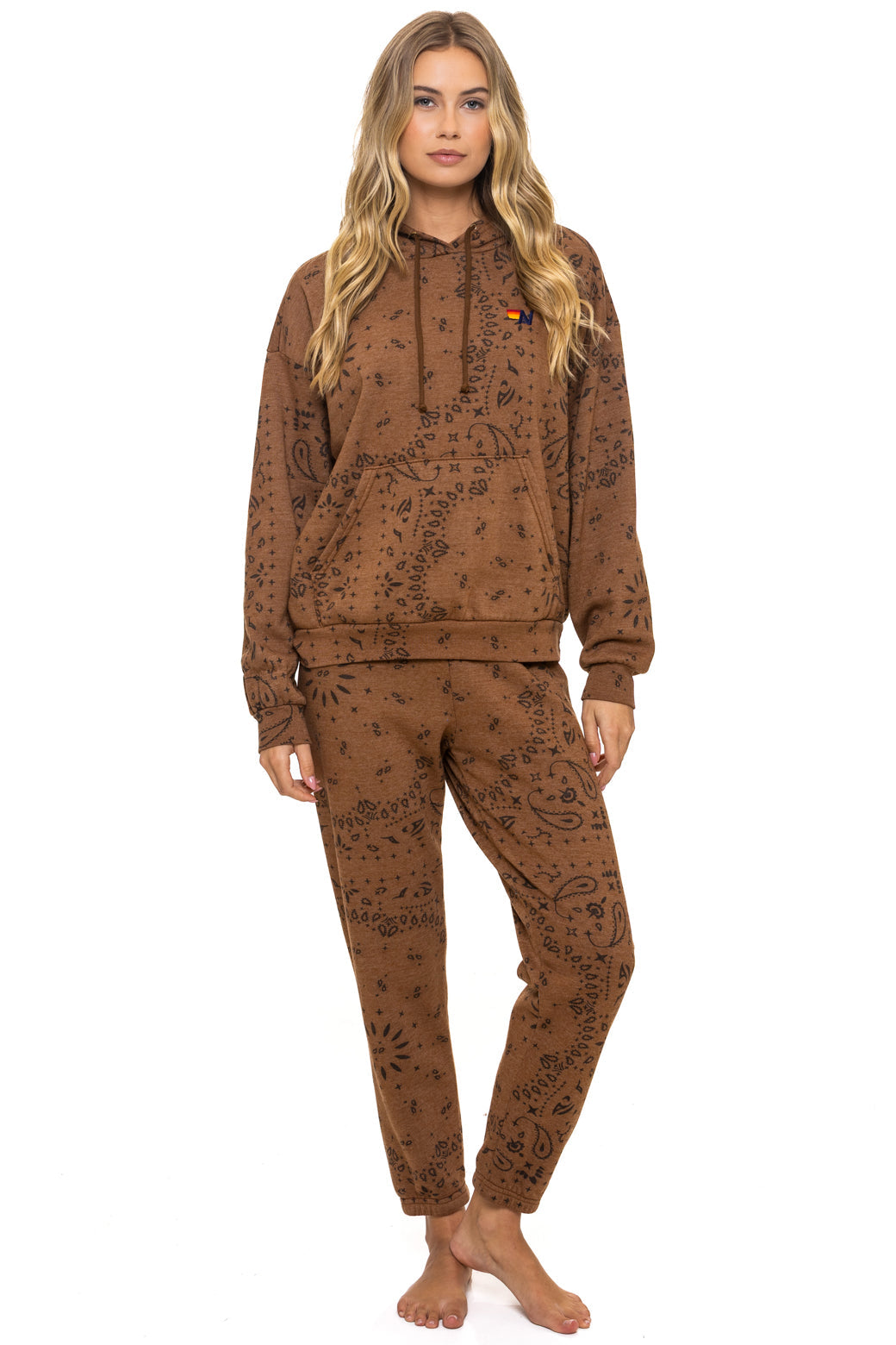 BANDANA  RELAXED PULLOVER HOODIE - CINNAMON