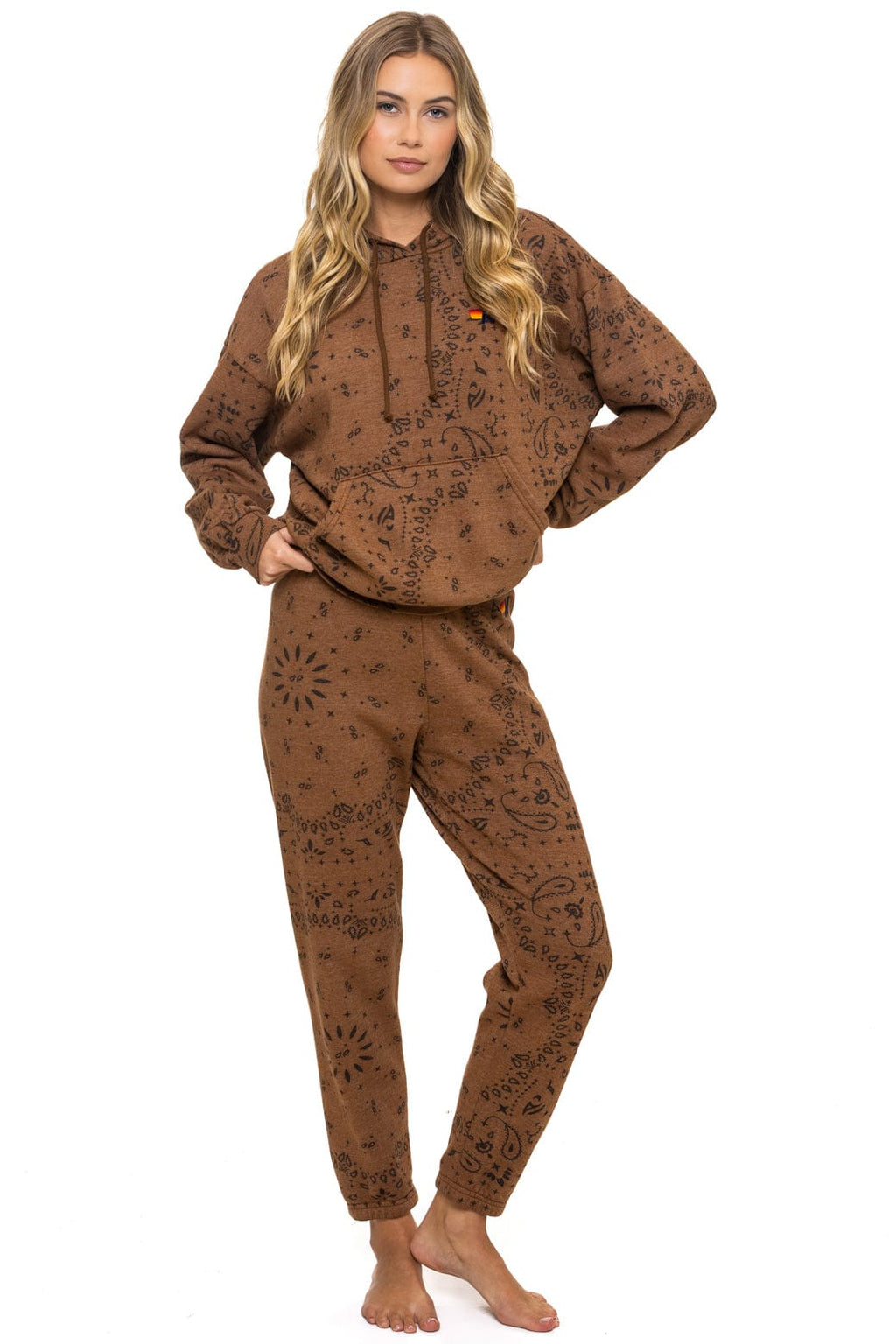 BANDANA  RELAXED PULLOVER HOODIE - CINNAMON