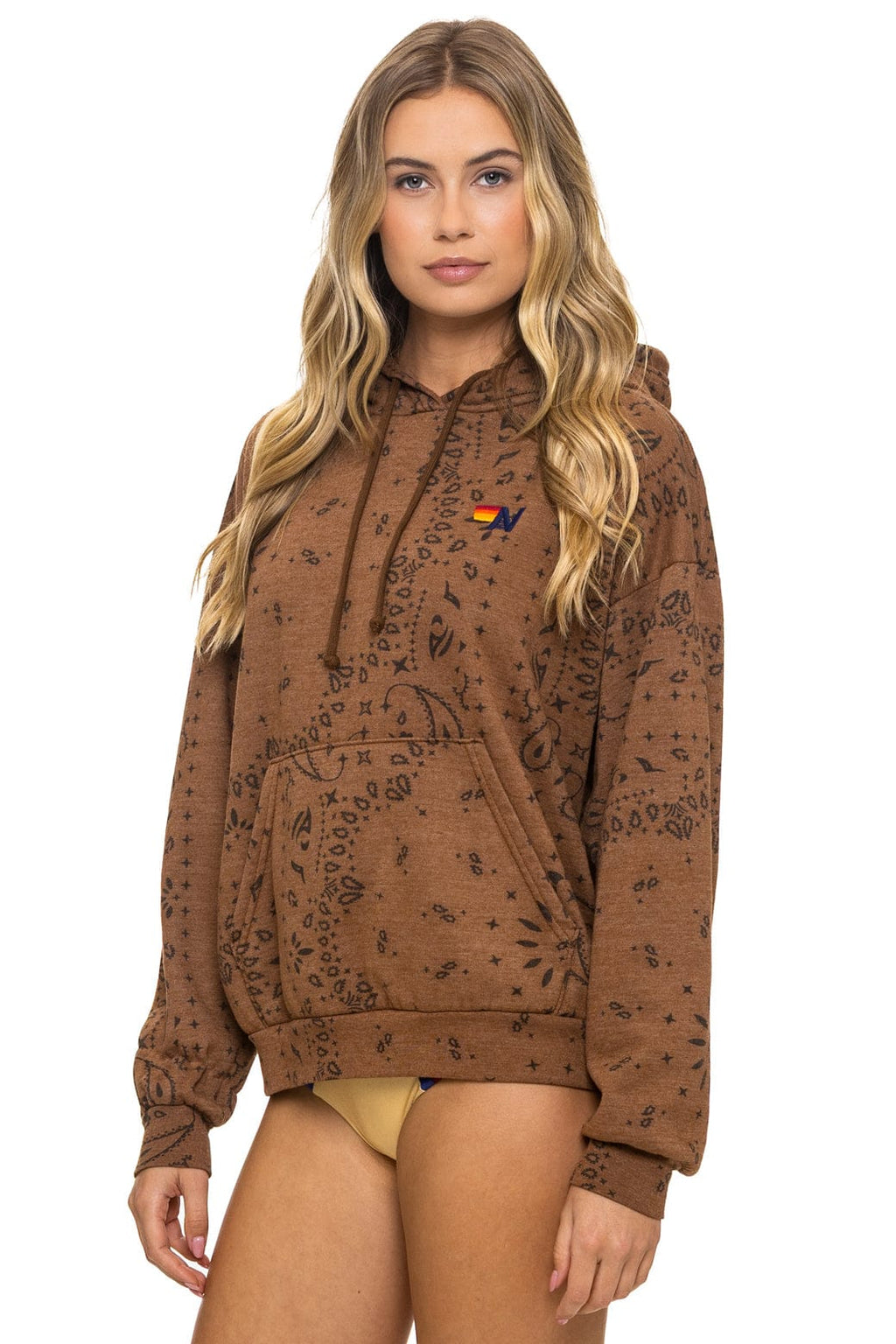 BANDANA  RELAXED PULLOVER HOODIE - CINNAMON