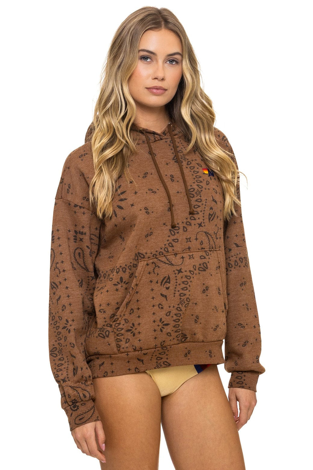 BANDANA  RELAXED PULLOVER HOODIE - CINNAMON