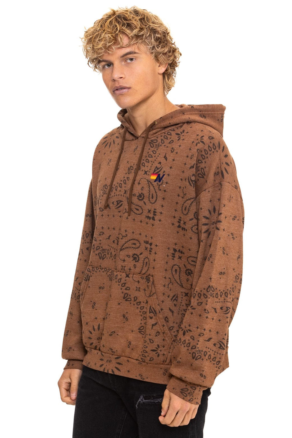 BANDANA  RELAXED PULLOVER HOODIE - CINNAMON