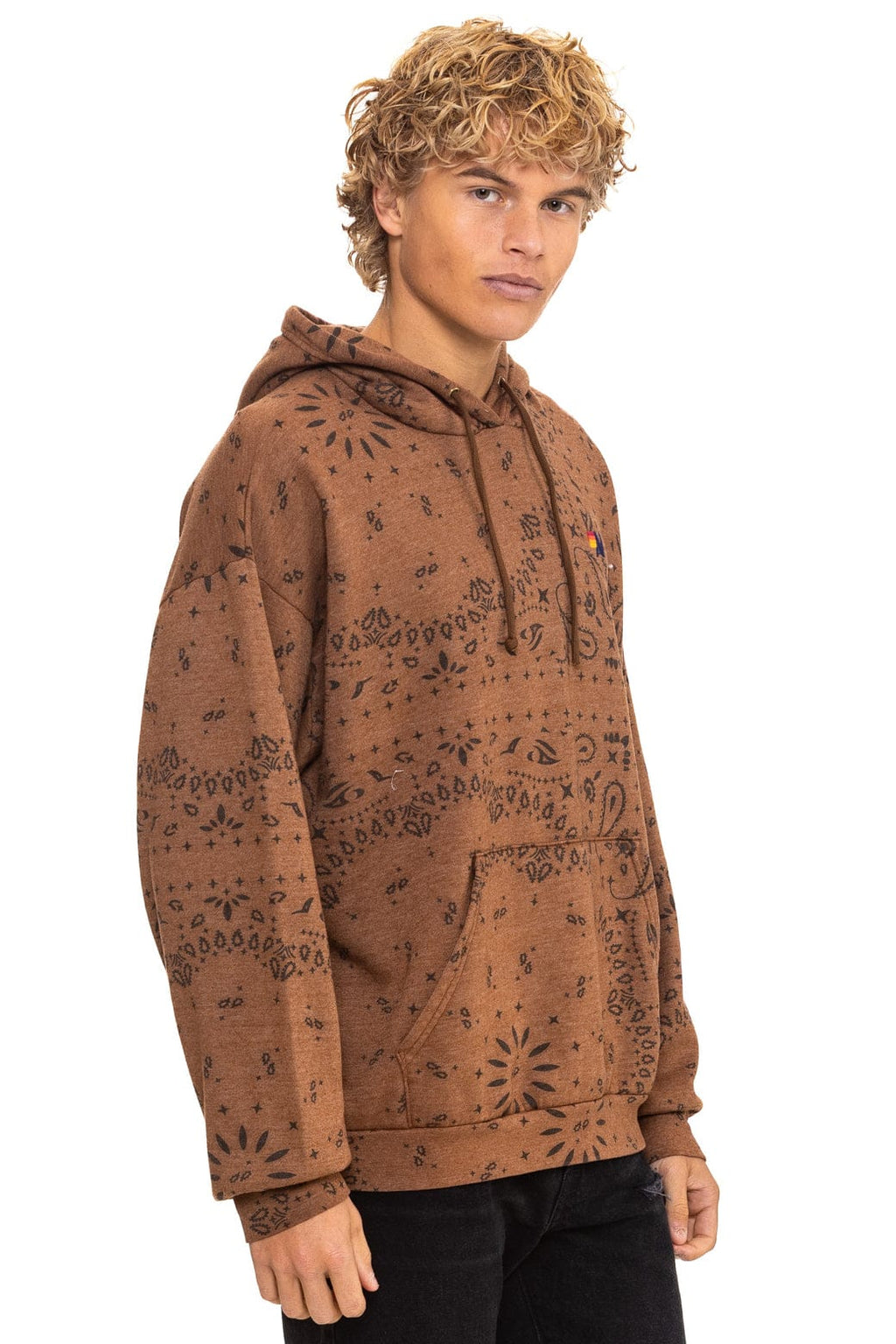 BANDANA  RELAXED PULLOVER HOODIE - CINNAMON