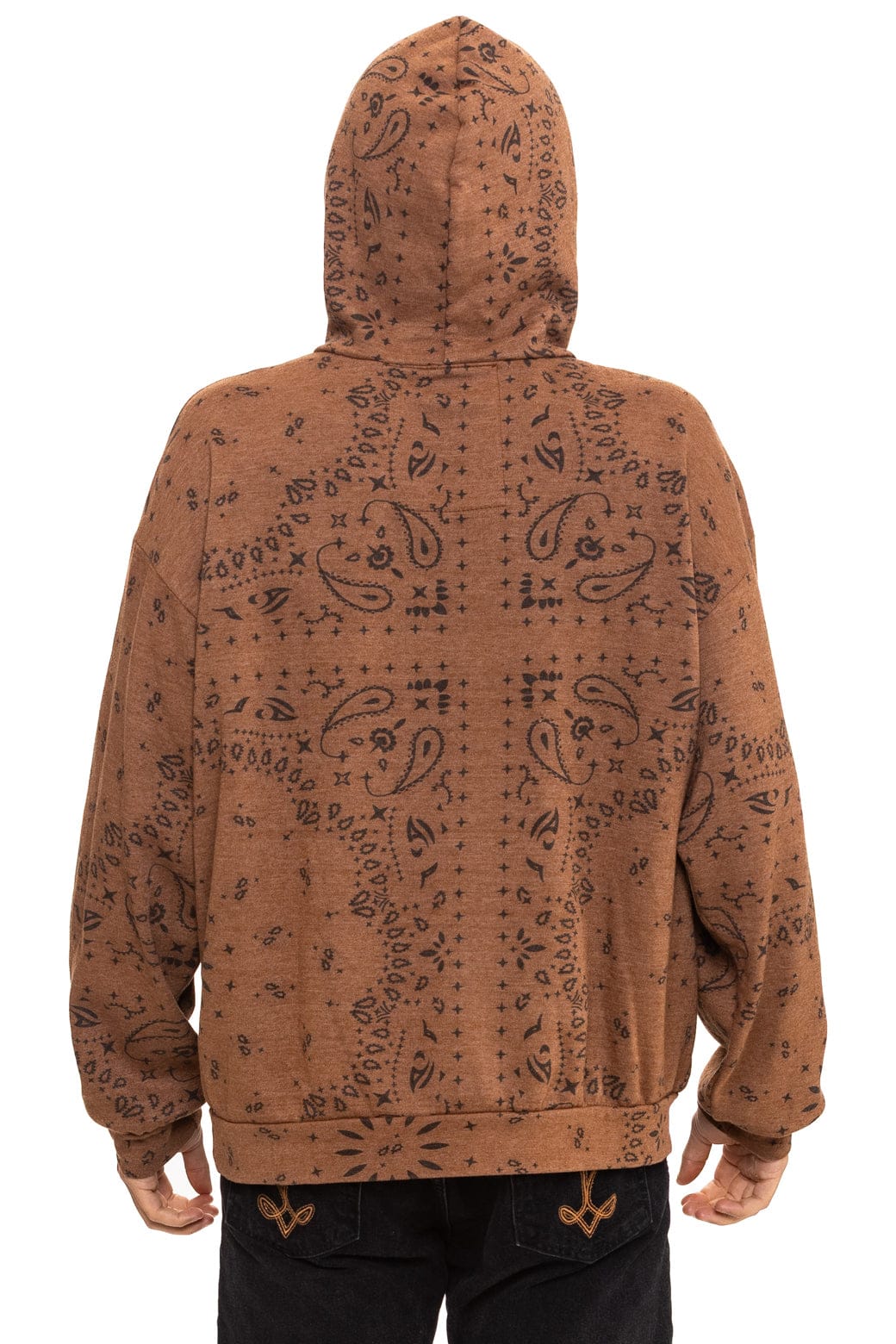 BANDANA  RELAXED PULLOVER HOODIE - CINNAMON
