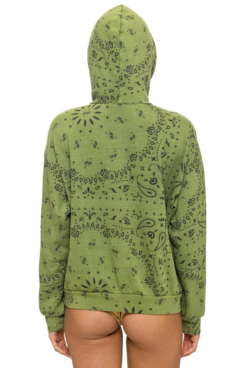 BANDANA RELAXED PULLOVER HOODIE - JUNGLE GREEN