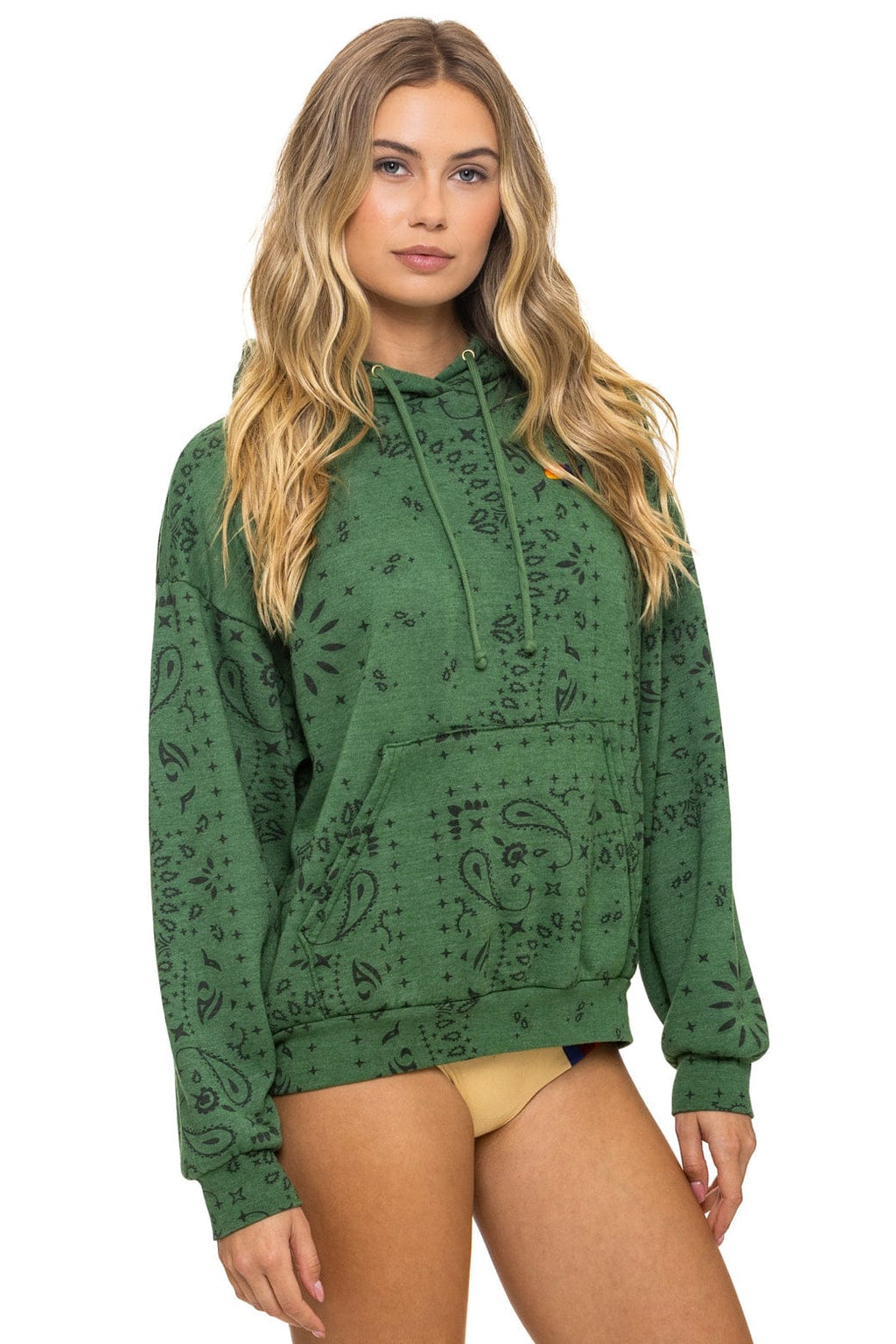 BANDANA RELAXED PULLOVER HOODIE - PALM