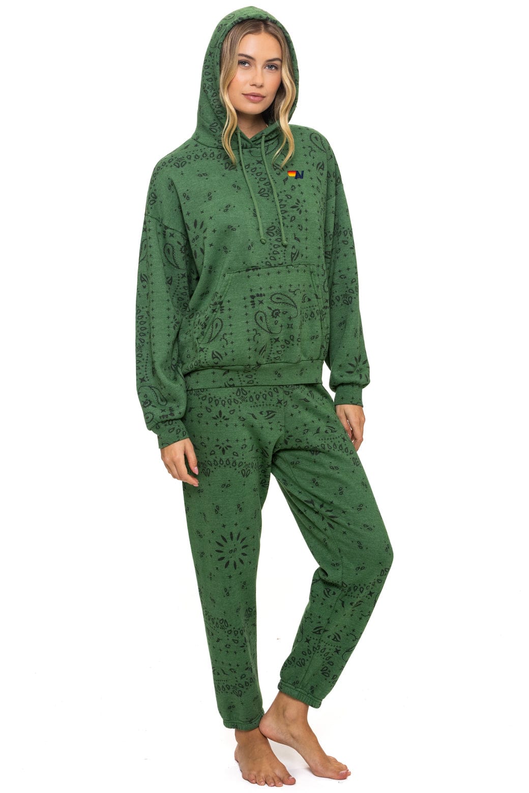 BANDANA RELAXED PULLOVER HOODIE - PALM