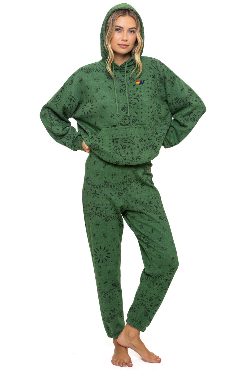 BANDANA RELAXED PULLOVER HOODIE - PALM