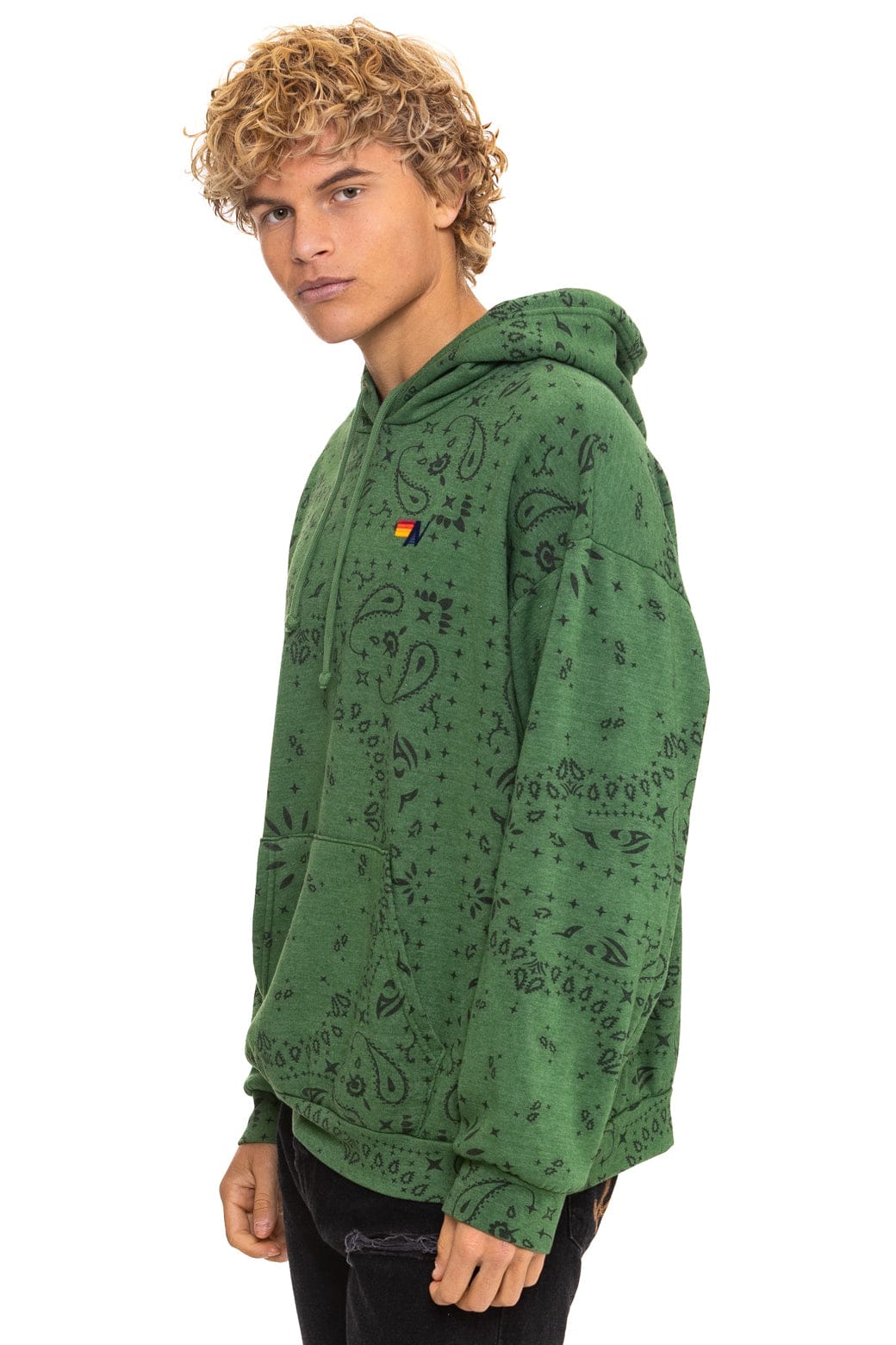 BANDANA RELAXED PULLOVER HOODIE - PALM