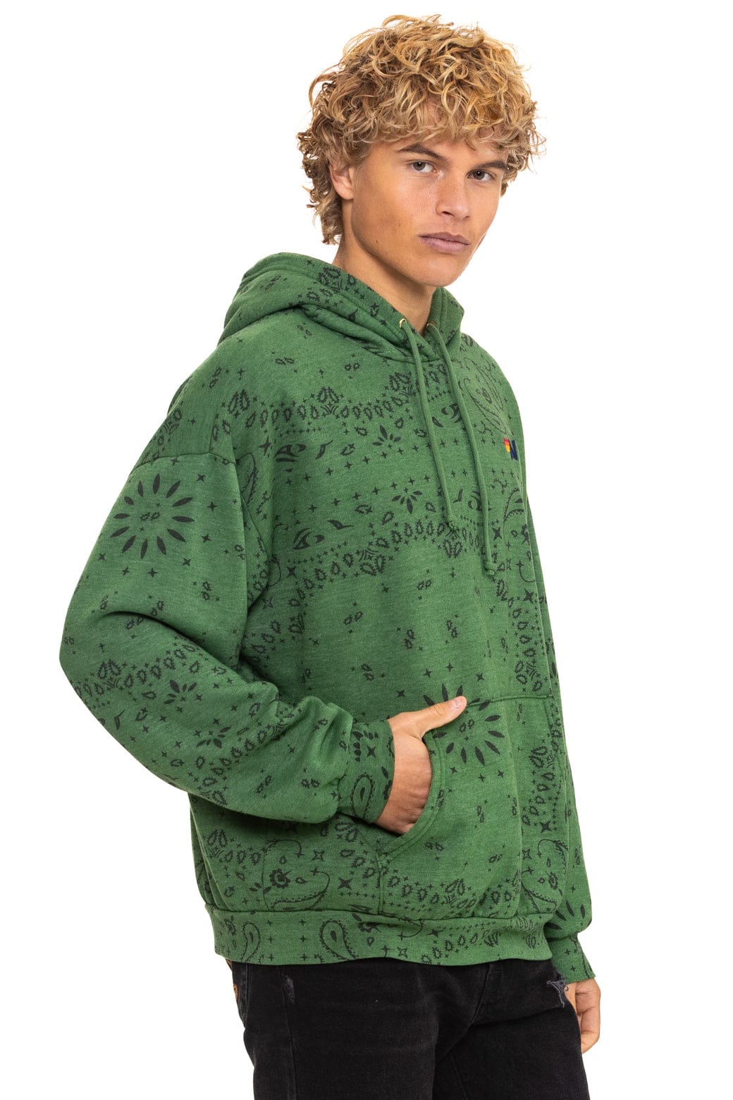 BANDANA RELAXED PULLOVER HOODIE - PALM