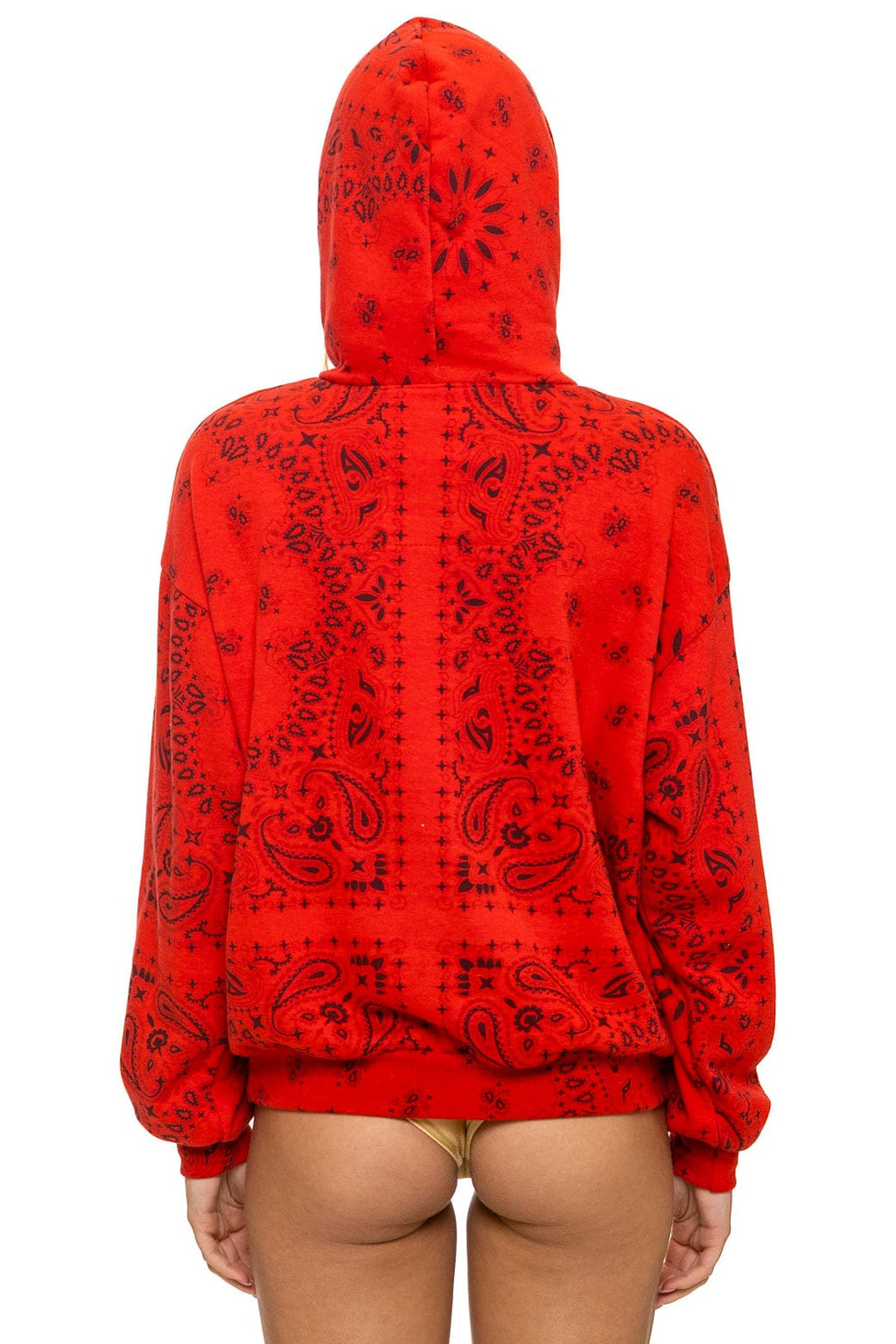 BANDANA LOVER RELAXED PULLOVER HOODIE - RED
