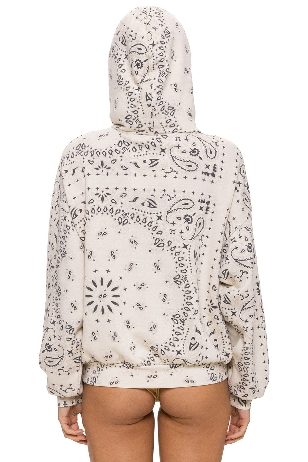 BANDANA RELAXED PULLOVER HOODIE - VINTAGE WHITE