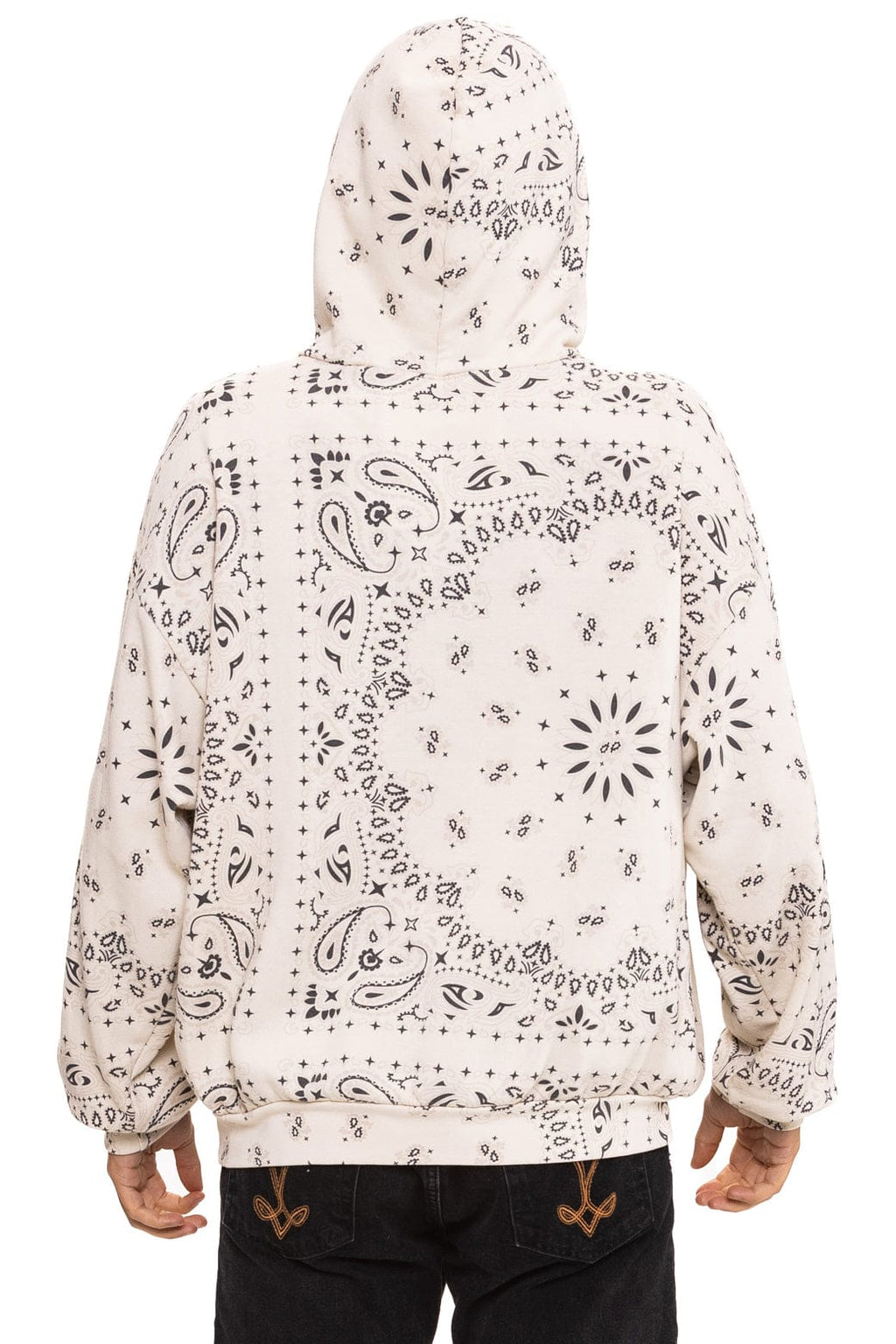 BANDANA RELAXED PULLOVER HOODIE - VINTAGE WHITE