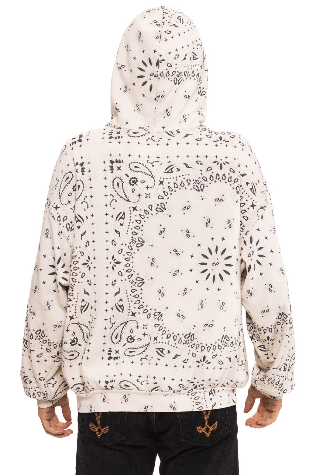 BANDANA RELAXED PULLOVER HOODIE - VINTAGE WHITE