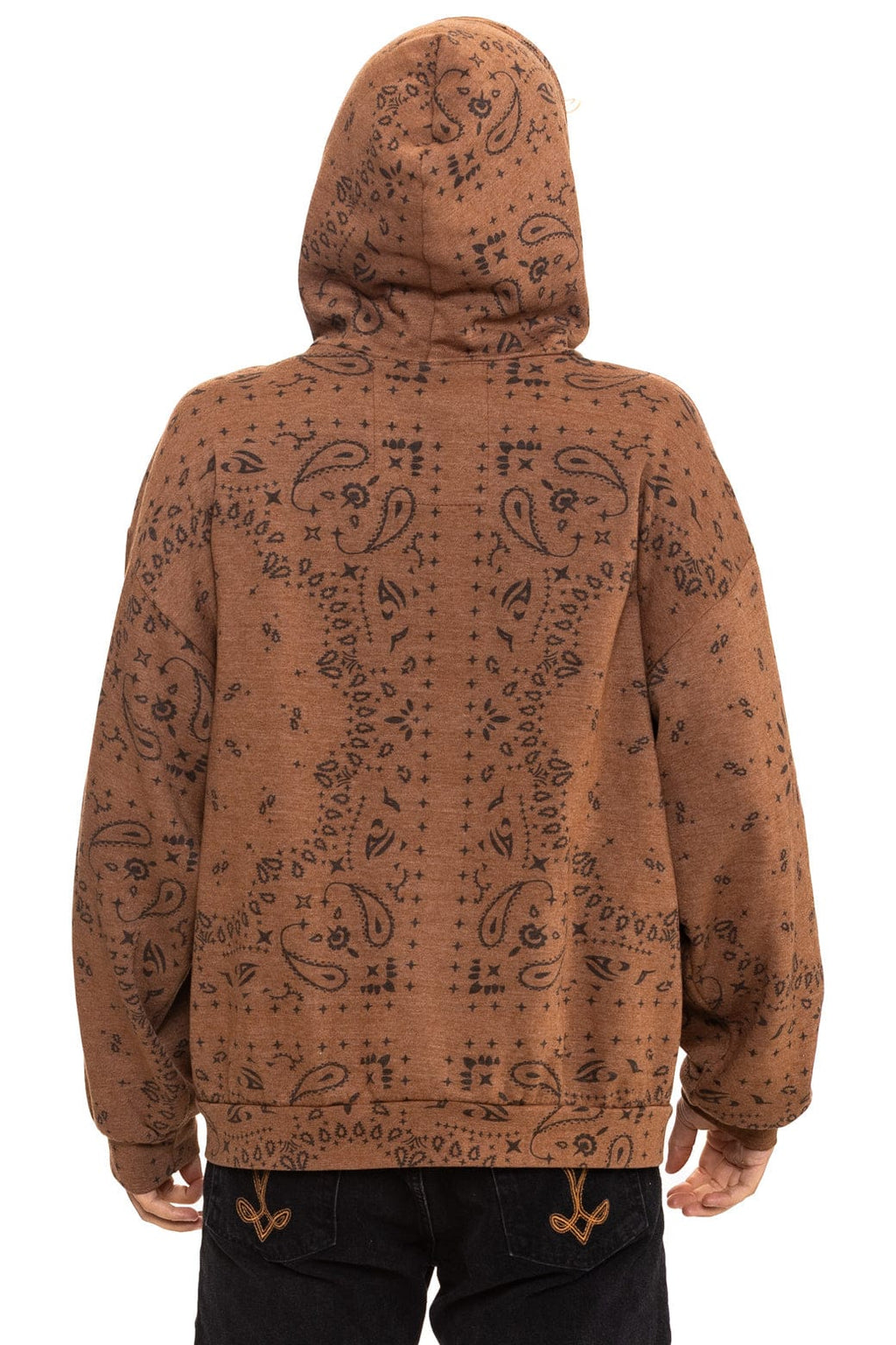 BANDANA VENICE RELAXED PULLOVER HOODIE - CINNAMON