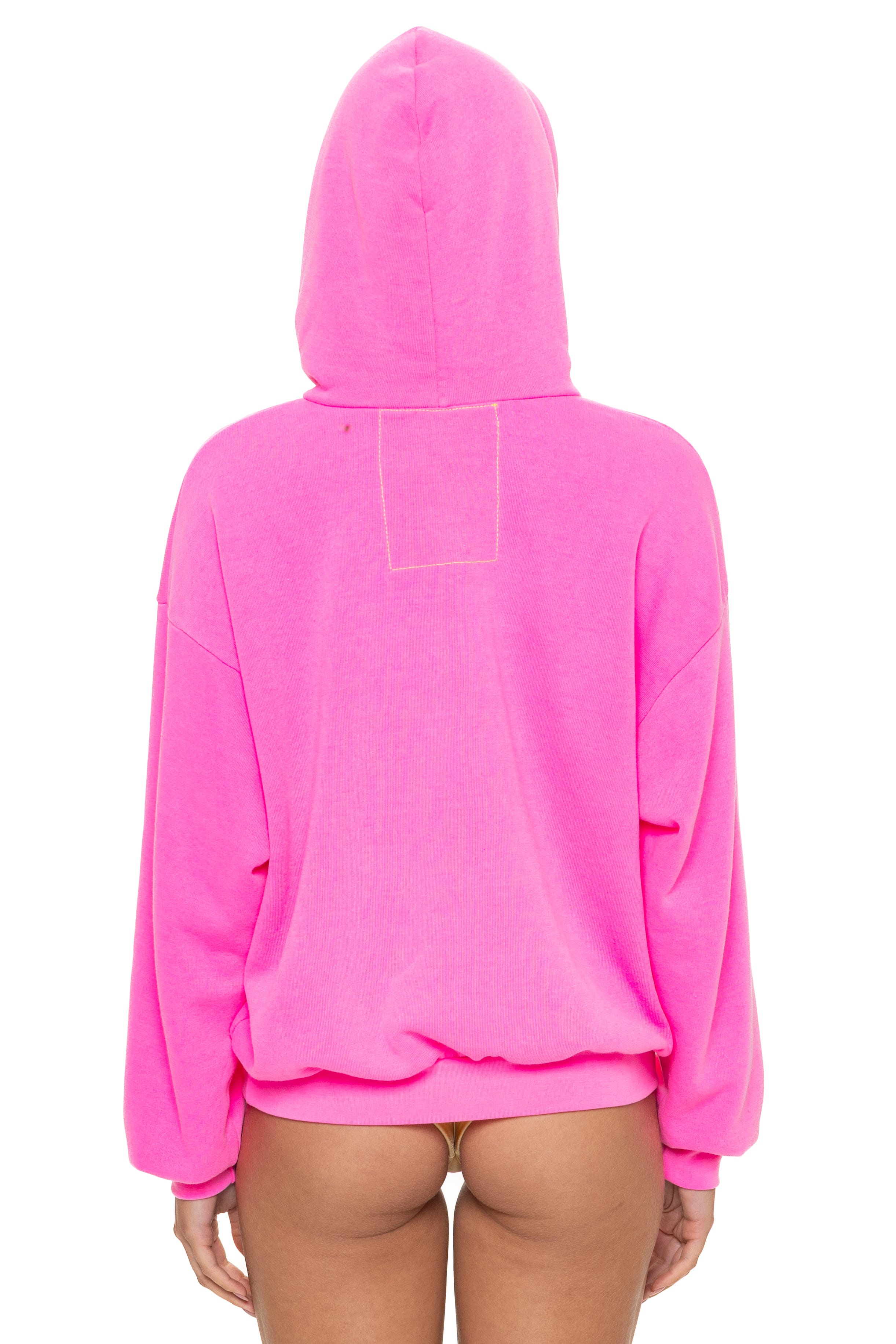BOLT STITCH RELAXED PULLOVER HOODIE - NEON PINK // NEON PURPLE