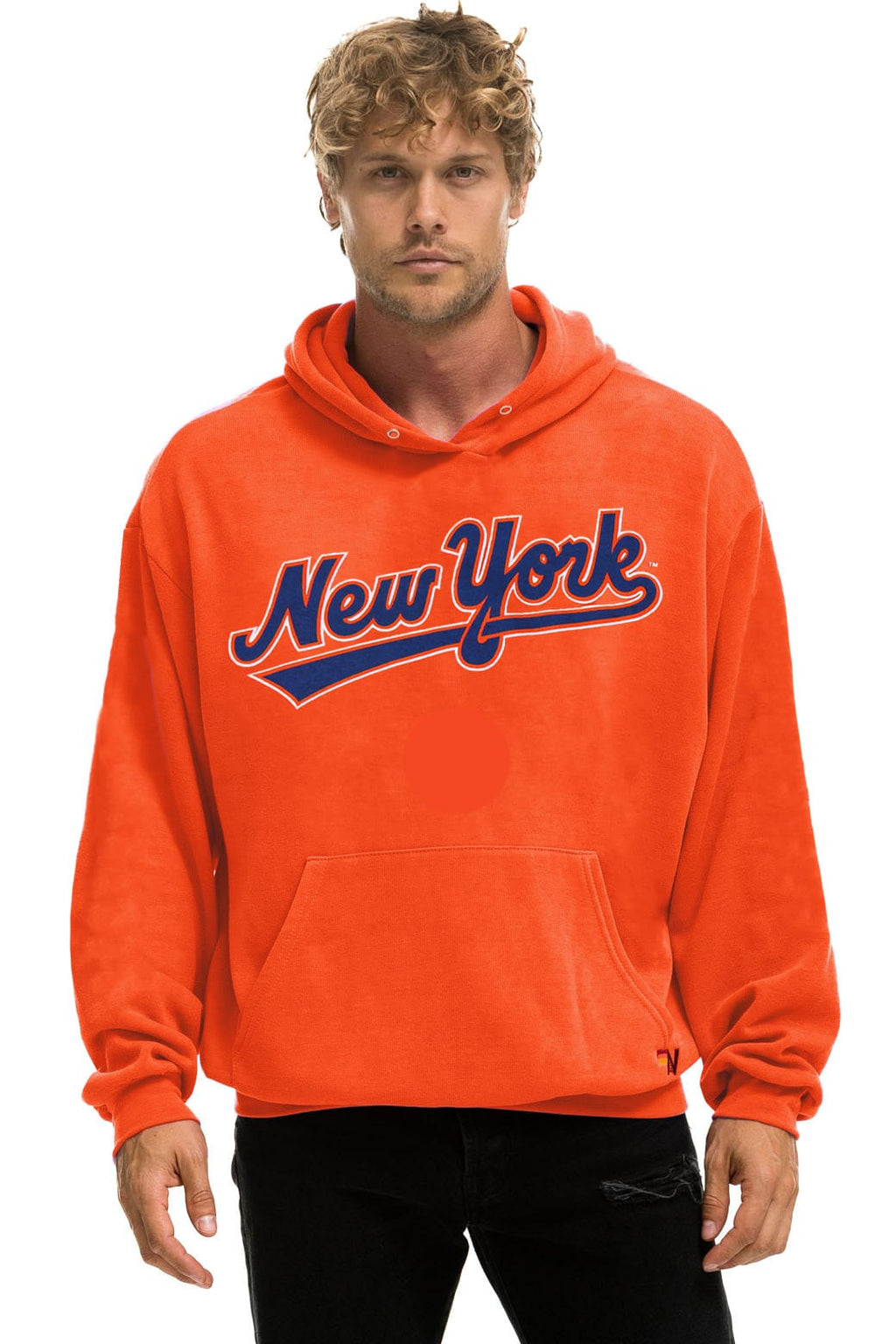 NY METS 2026 RELAXED PULLOVER HOODIE - ORANGE