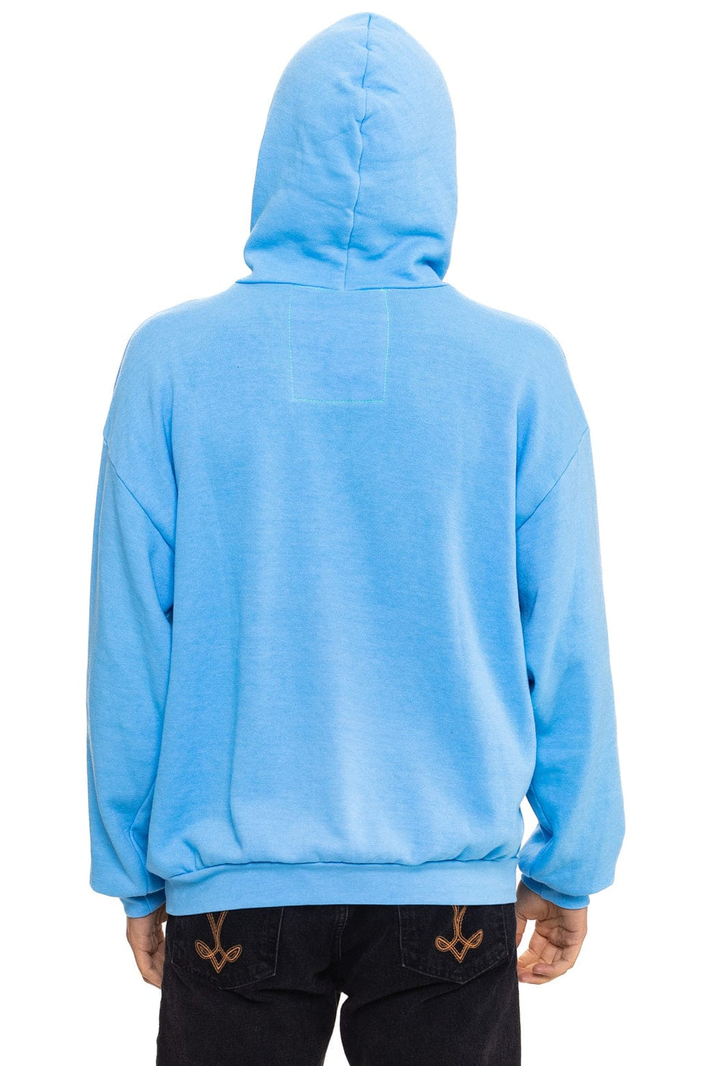 MOUNTAIN STITCH CHEVRON PULLOVER HOODIE RELAXED - SKY
