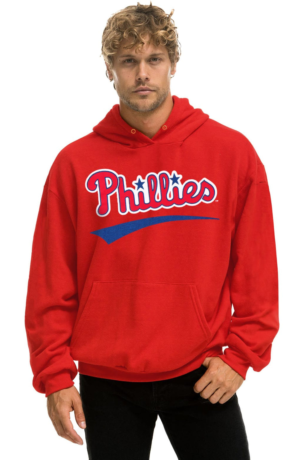 PHILADELPHIA PHILLIES 2026 RELAXED PULLOVER HOODIE - RED