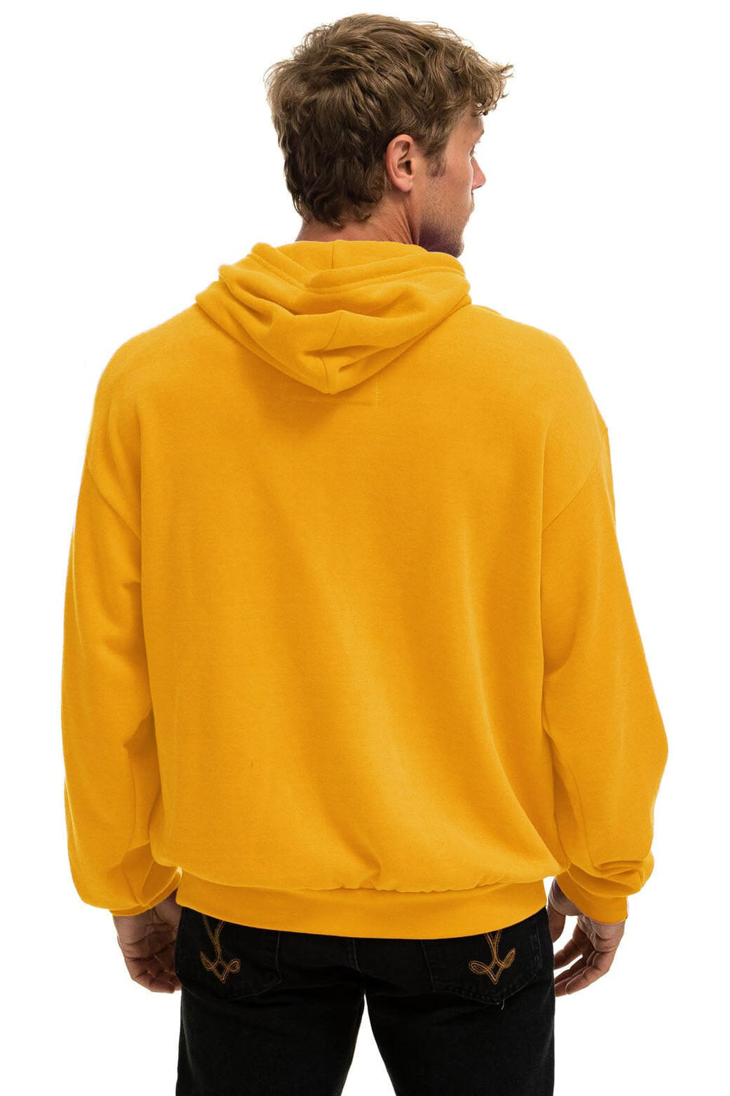 5 STRIPE RELAXED PULLOVER HOODIE - VINTAGE GOLD
