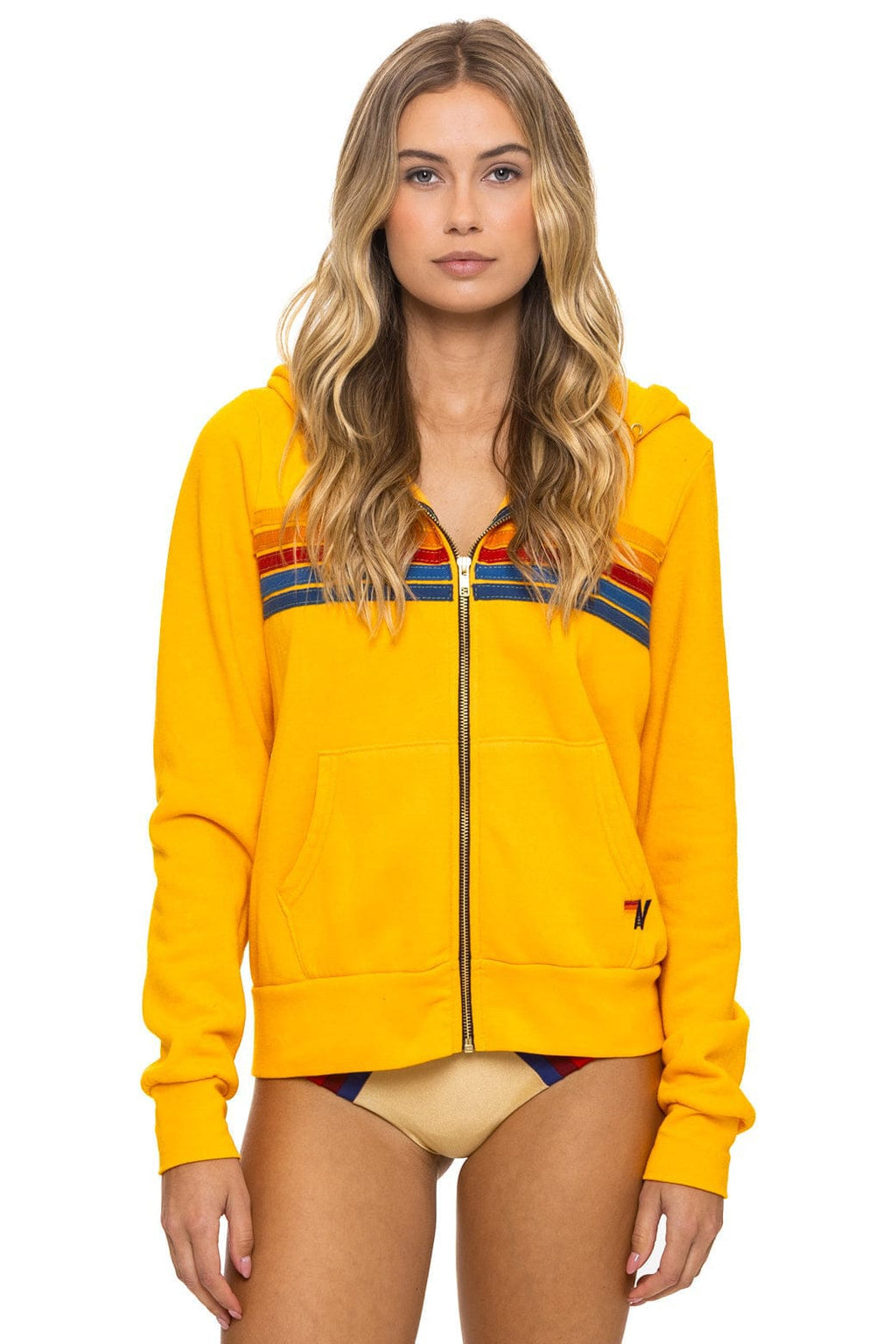 5 STRIPE HOODIE - GOLD