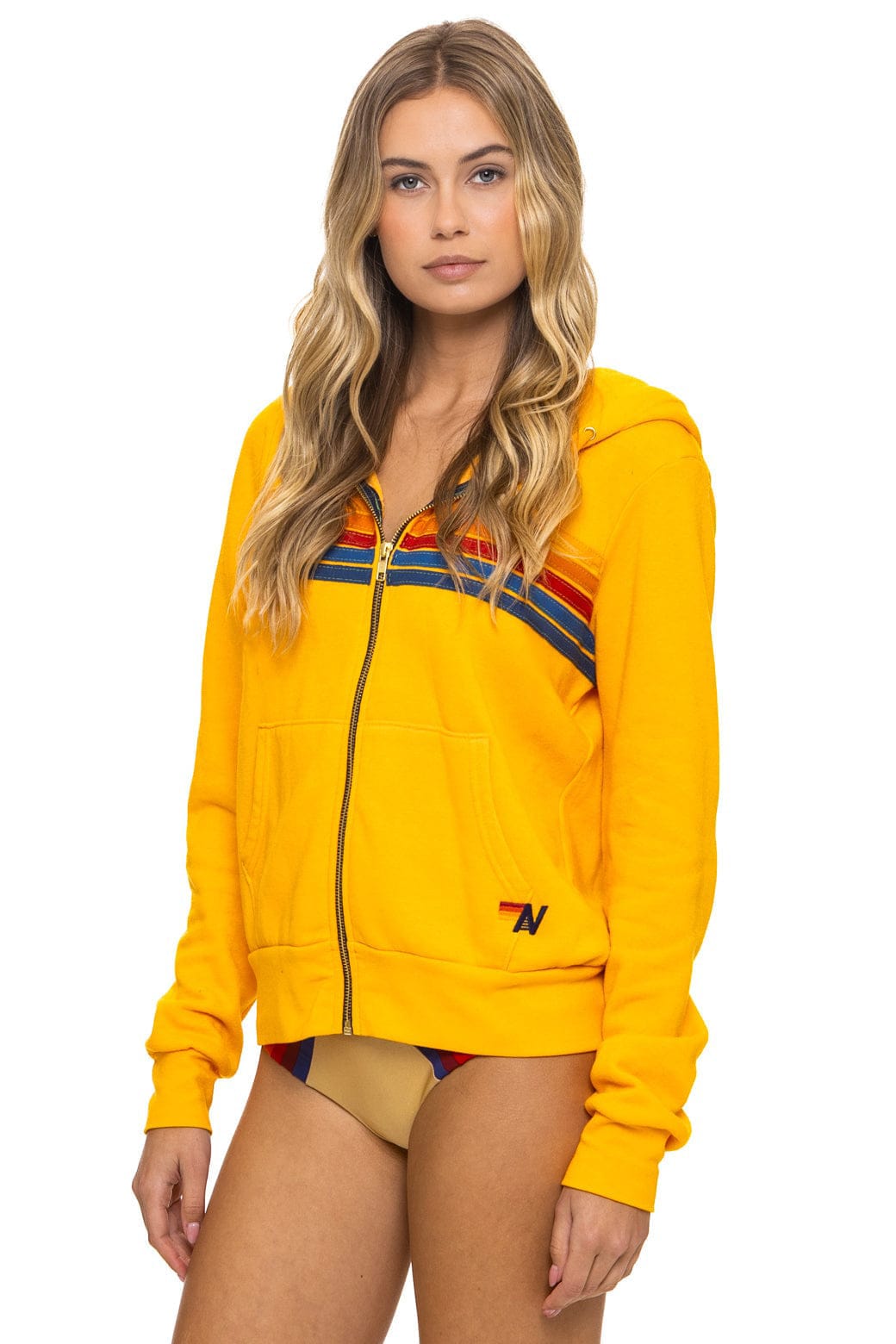5 STRIPE HOODIE - GOLD