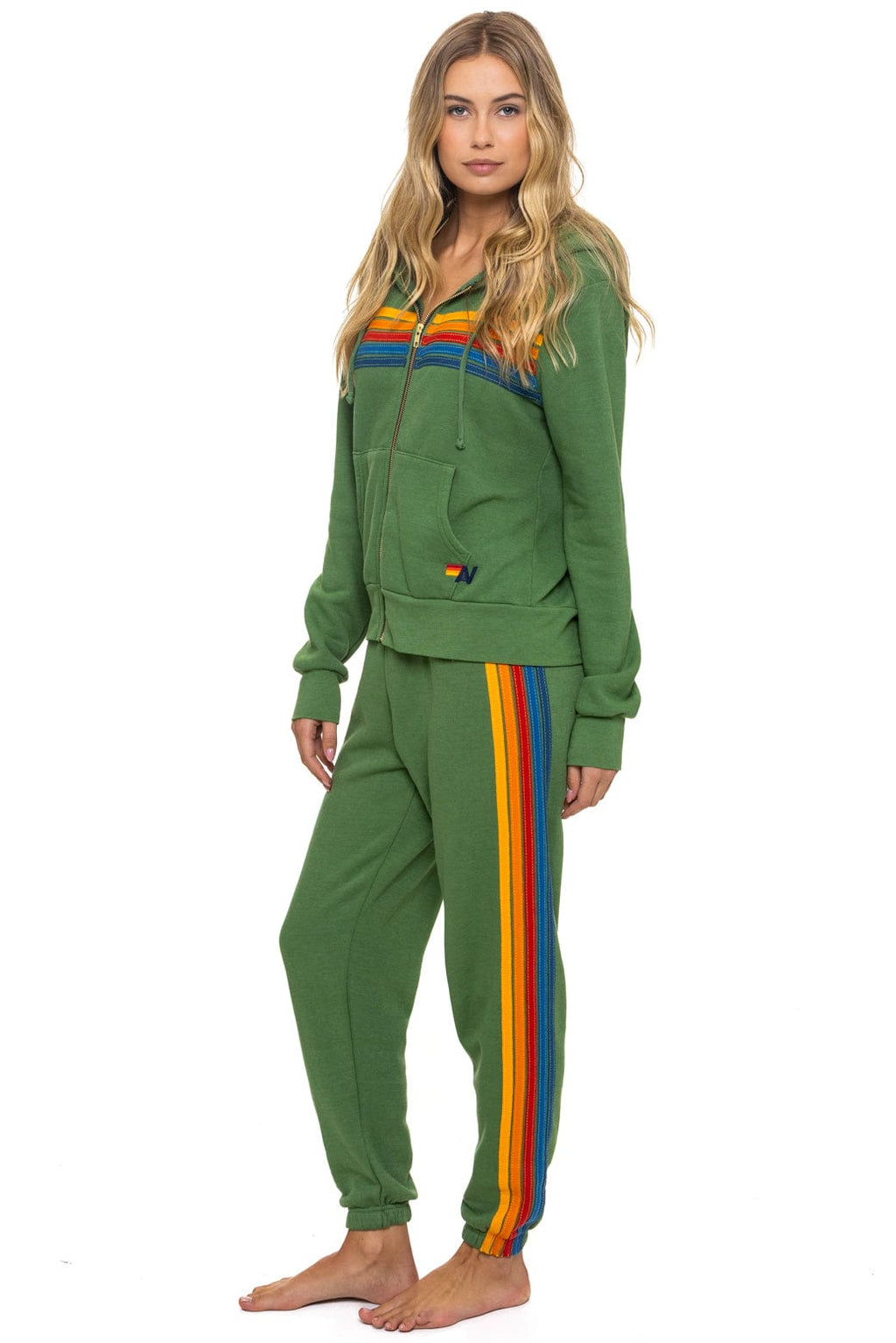 5 STRIPE HOODIE - PALM