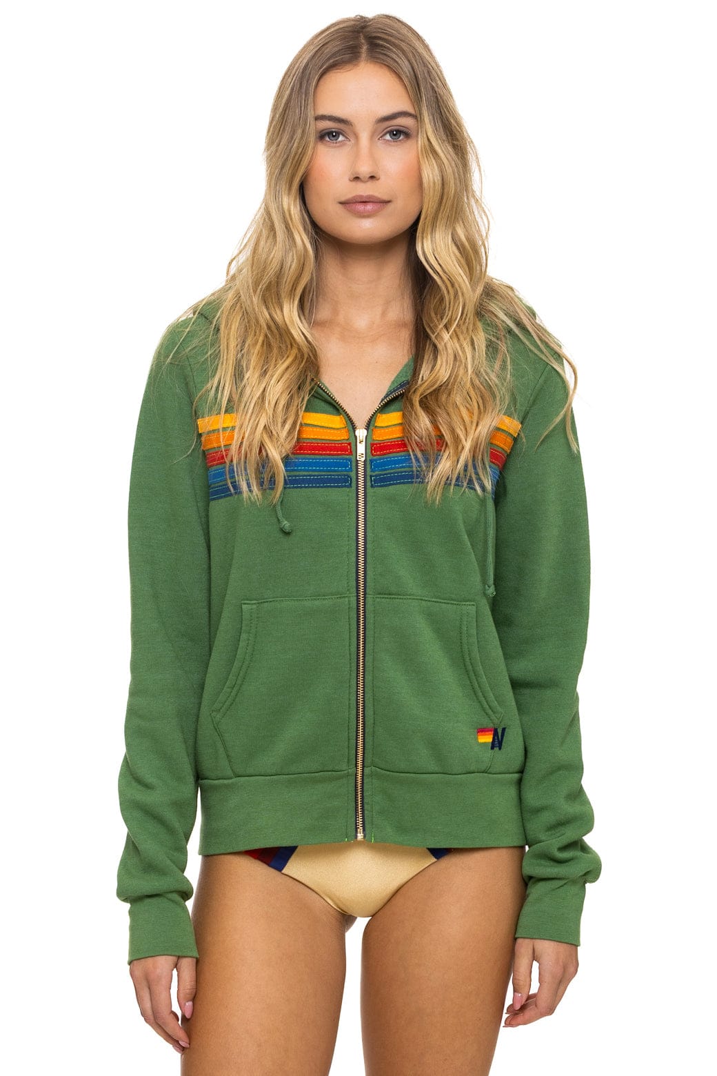 5 STRIPE HOODIE - PALM