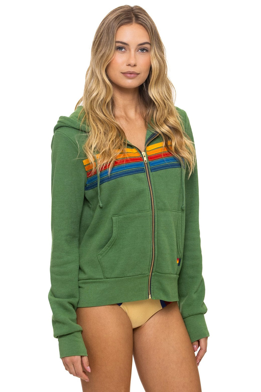 5 STRIPE HOODIE - PALM