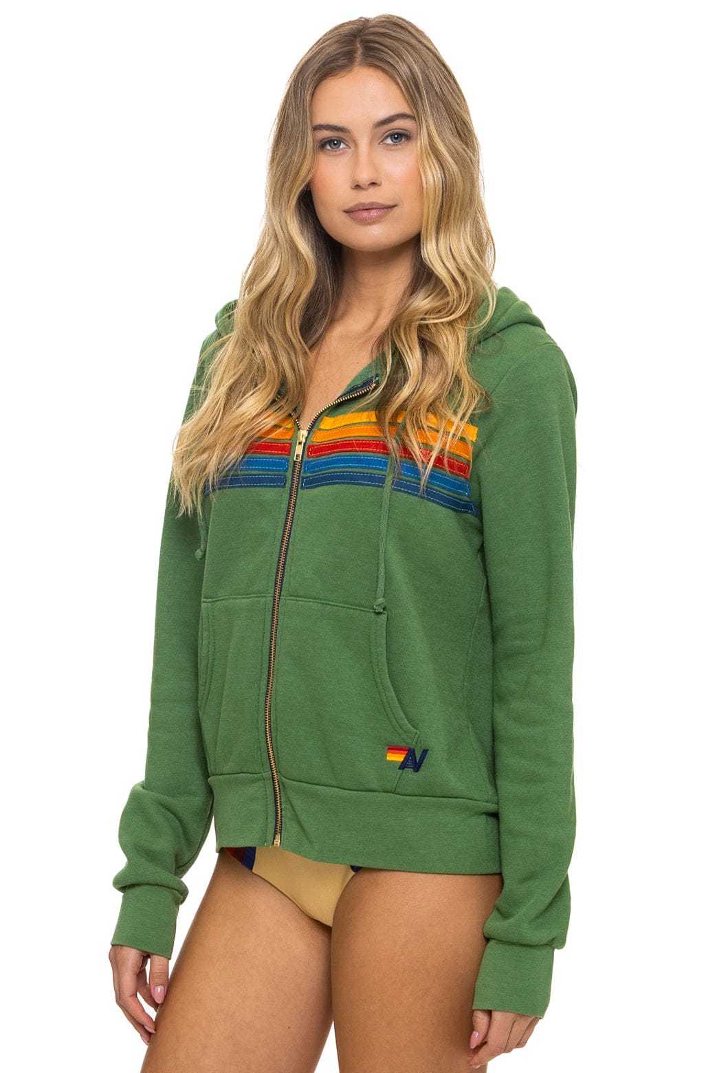 5 STRIPE HOODIE - PALM